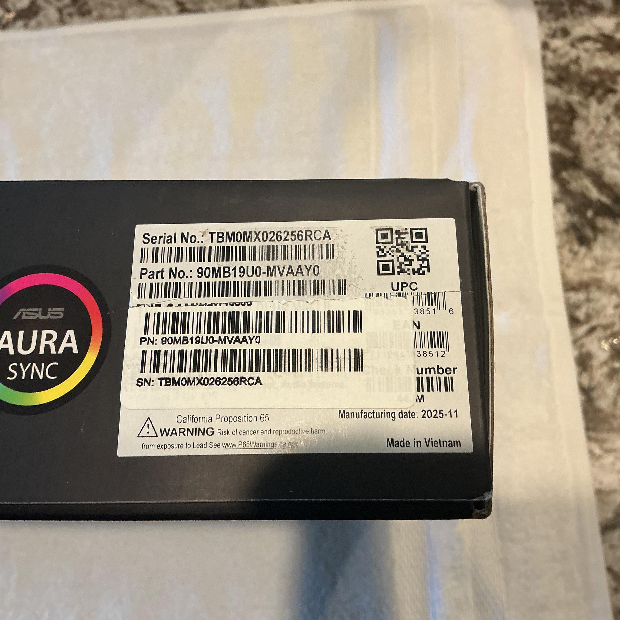 Open Box ++ ASUS TUF GAMING B550-PLUS WIFI II AM4 AMD B550 ATX Motherboard