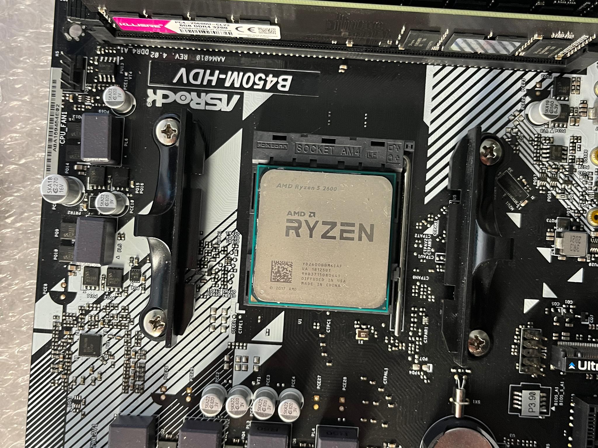 Combo! CPU RAM Motherboard & RGB Fans Ryzen 5 16GB RAM