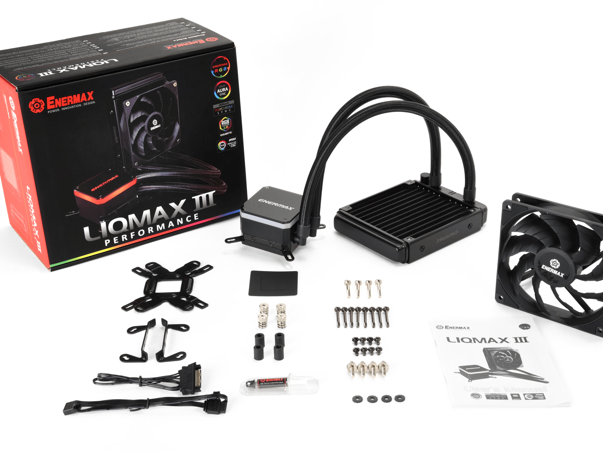 Enermax LIQMAX III 120mm Performance RGB All-in-One CPU Liquid Cooler - AM5 & LGA 1700 Kit Included