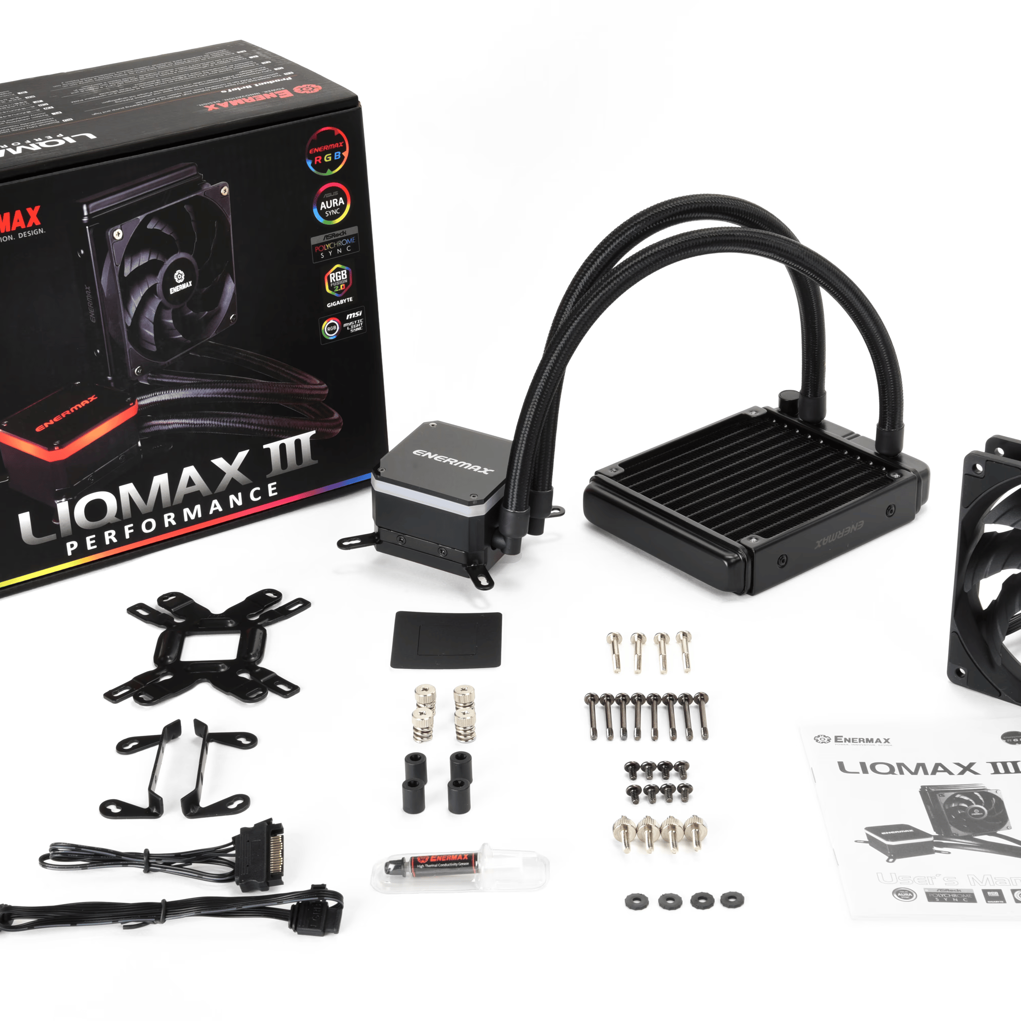 Enermax LIQMAX III 120mm Performance RGB All-in-One CPU Liquid Cooler - AM5 & LGA 1700 Kit Included