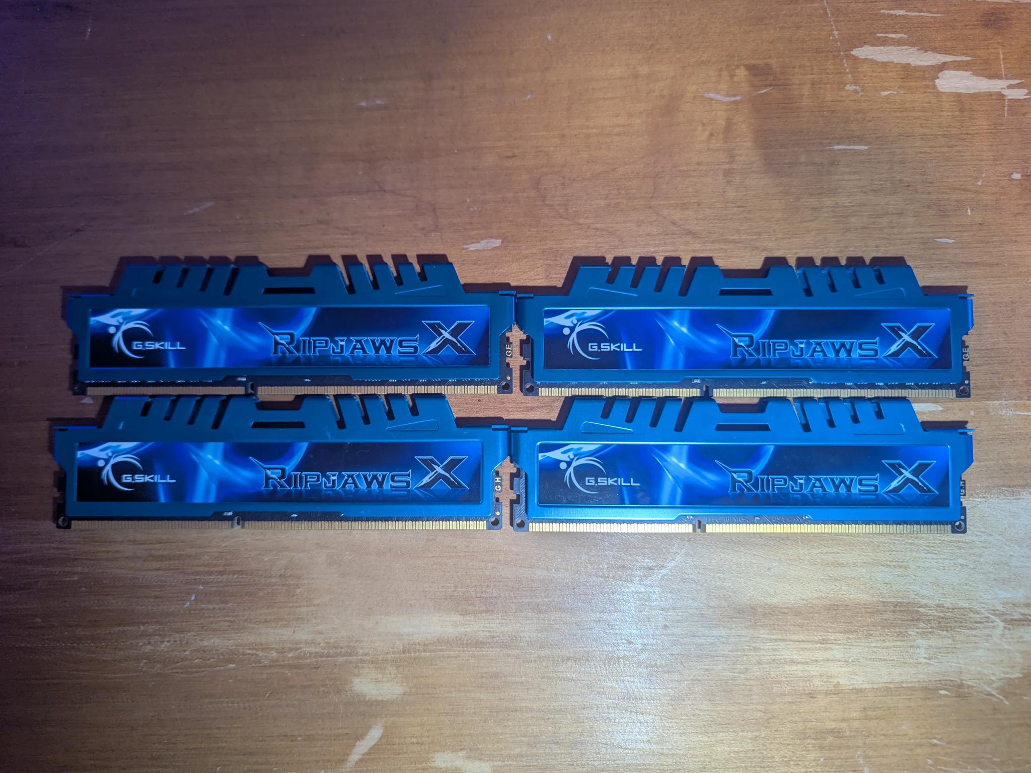32 GBs DDR3 G.SKILL Ripjaws