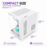WHITE CUBEX ARGB GAMING PC MATX CASE – PANORAMIC TEMPERED GLASS
