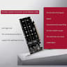 PH44PRO Dual-Sided 4 x M.2 M-Key NVME to PCIe X16 Splitter Card 4 x 32Gbps 2U Server RAID Array