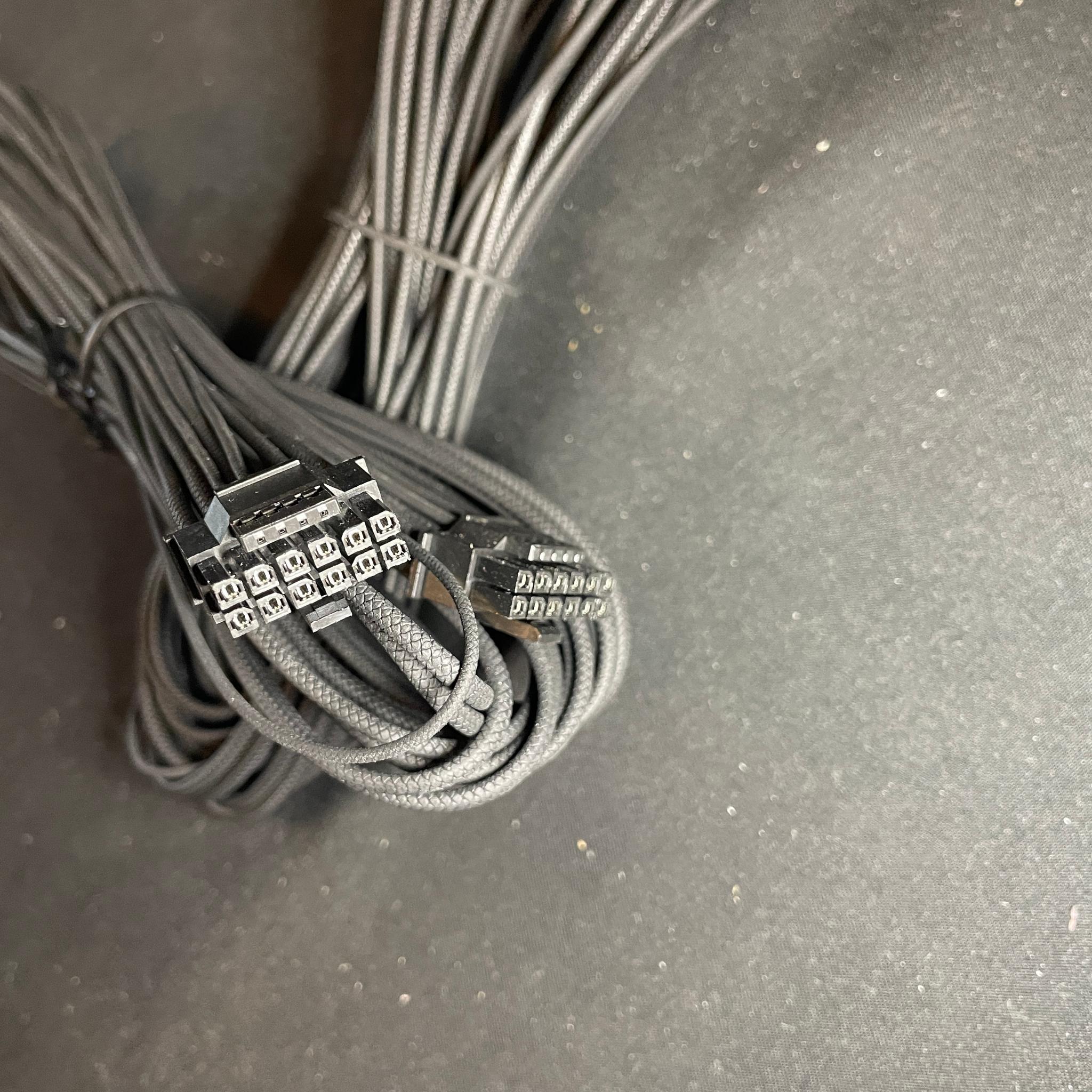 Corsair rm1000x power supply cords and box