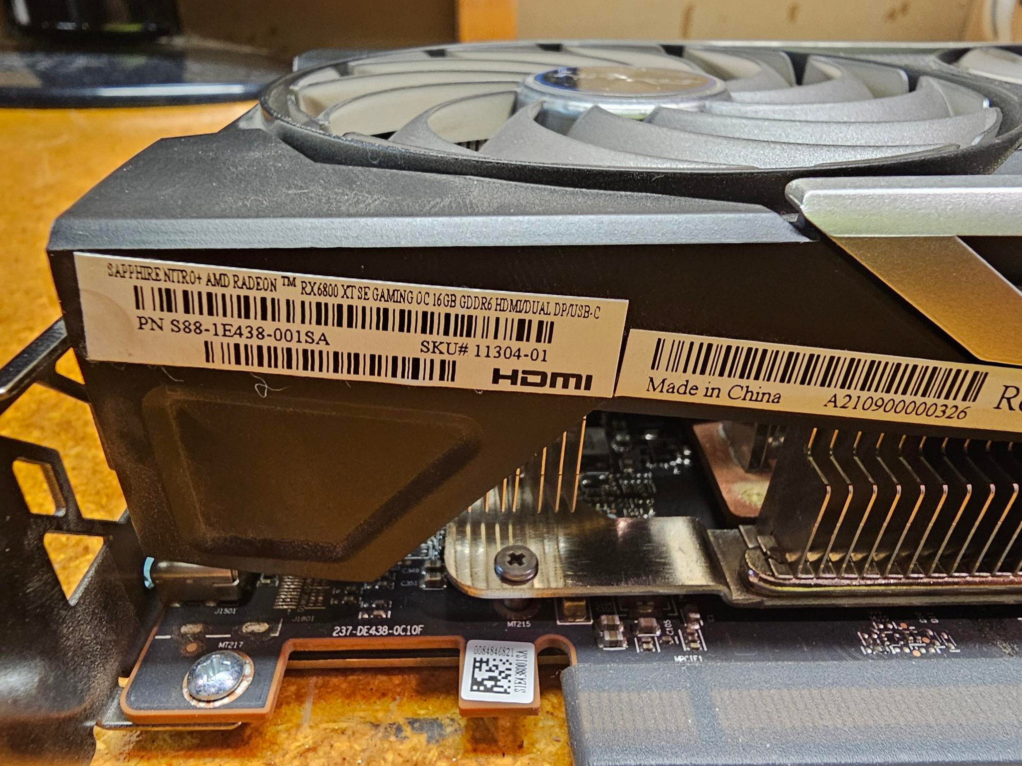 Sapphire Radeon RX 6800 XT Pulse Gaming oc 16gb gddr6