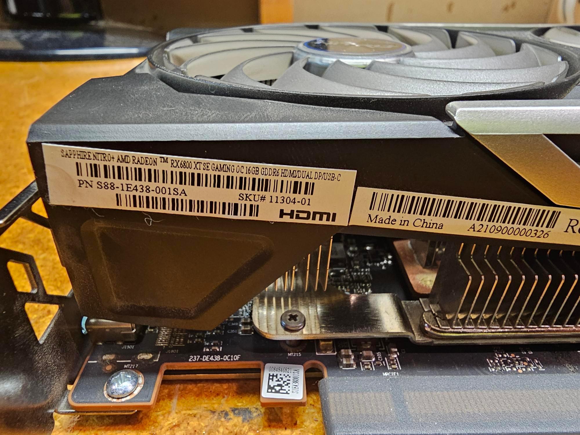 Sapphire Radeon RX 6800 XT Pulse Gaming oc 16gb gddr6