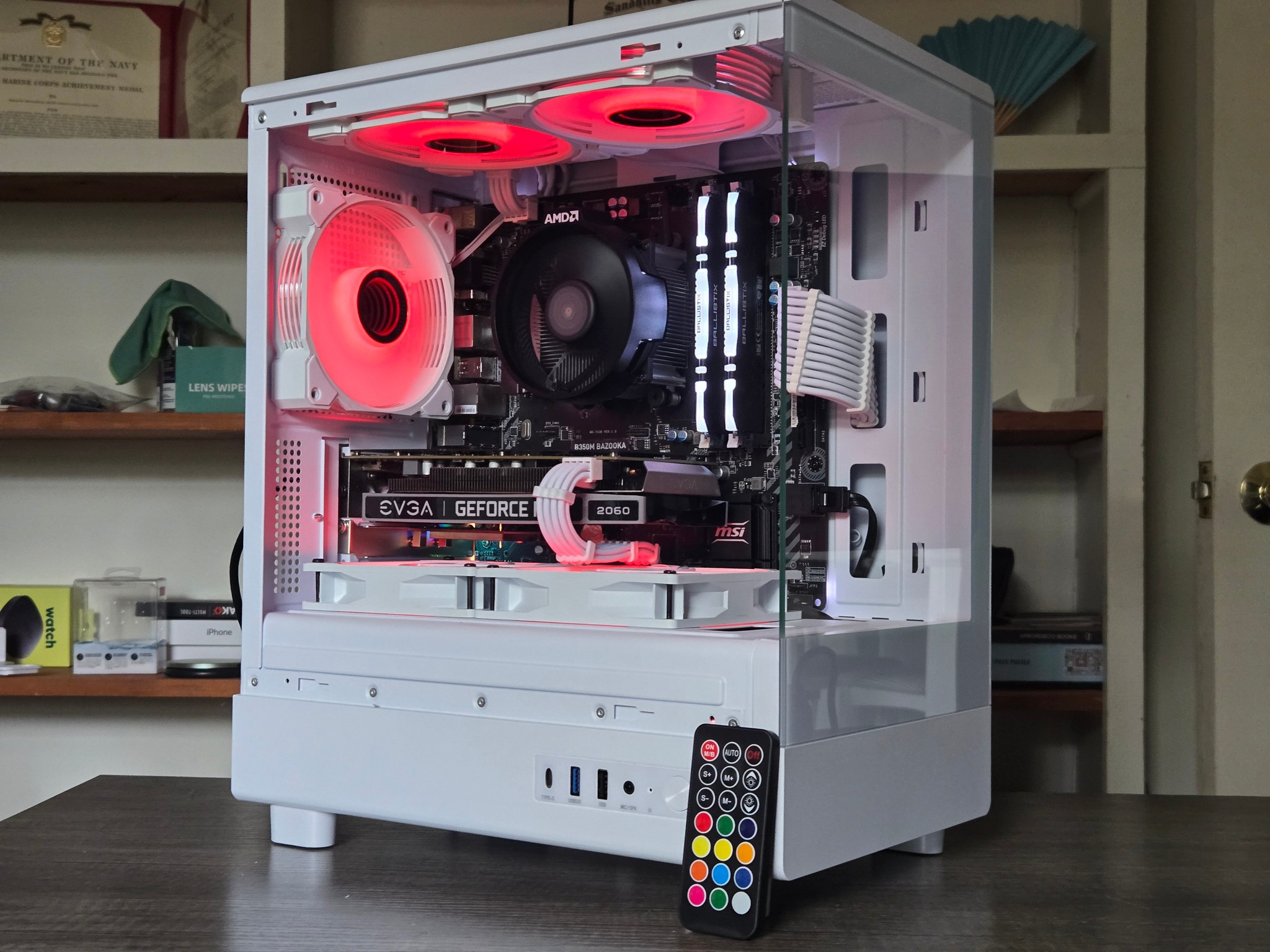 White RGB Gaming PC | R5 2600 | RTX 2060 6GB | 16GB | 1TB | ARGB | Wi-Fi + BT | 550W 80+ Gold