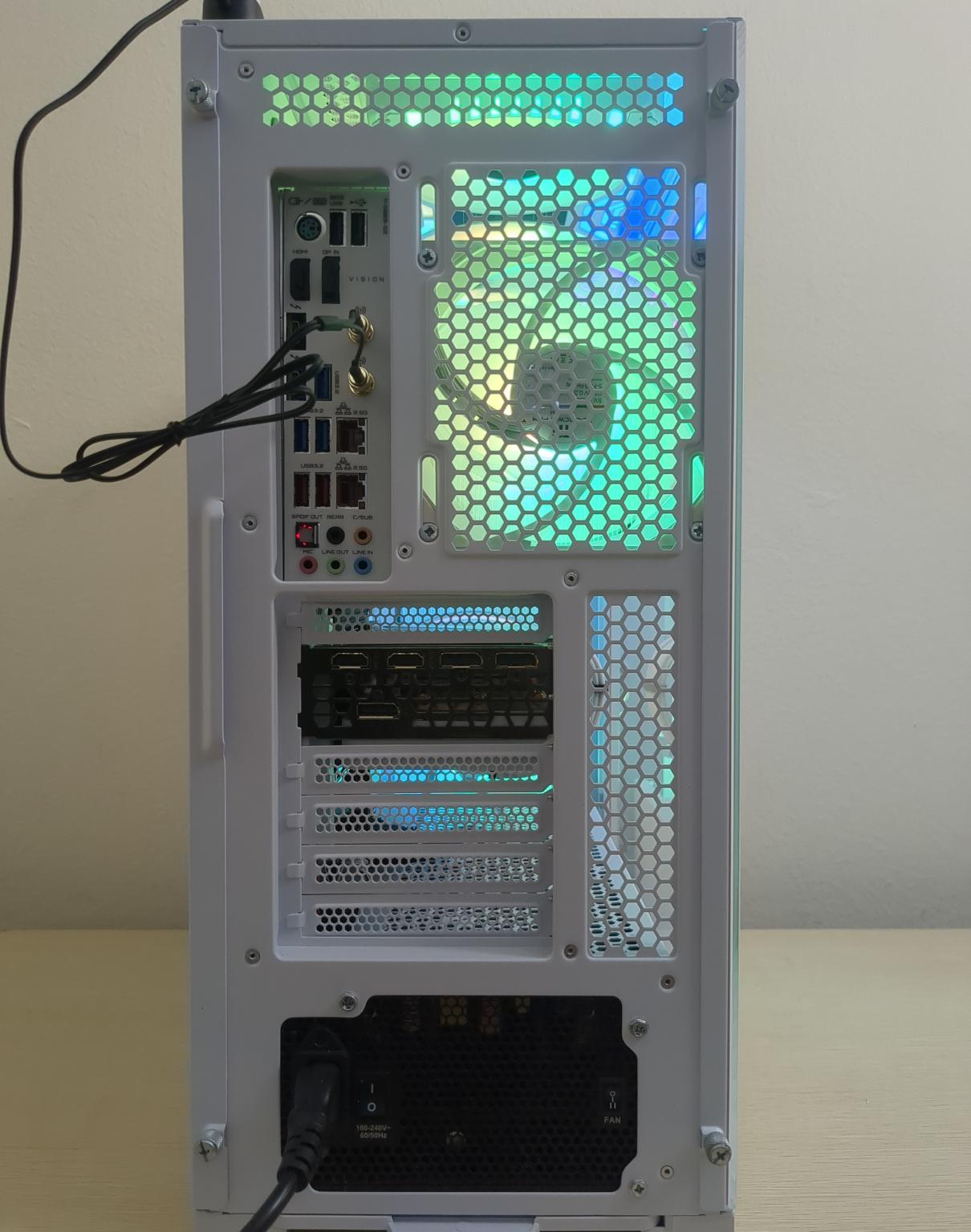 RTX 3080 (10GB), Ryzen 7 5700X White Gaming PC (32GB RAM, 2TB SSD, Win11 Pro)