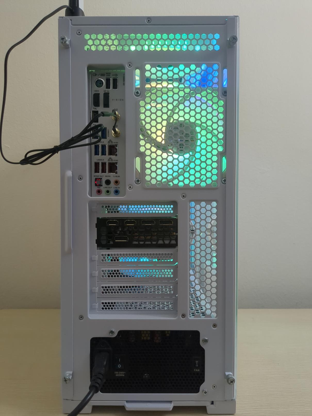 RTX 3080 (10GB), Ryzen 7 5700X White Gaming PC (32GB RAM, 2TB SSD, Win11 Pro)