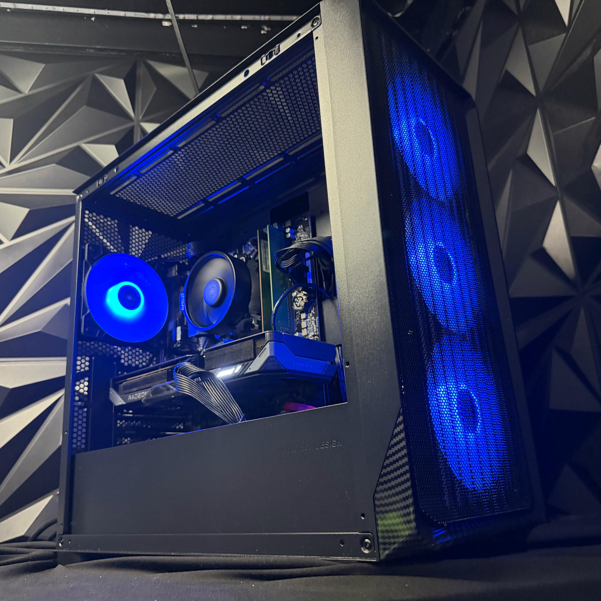 🖤⚡ DARK FIBER ⚡🖤 Ryzen 5 5500| RX 9060XT| 16 GB DDR4| 1.25 TB SSD| 650W PSU