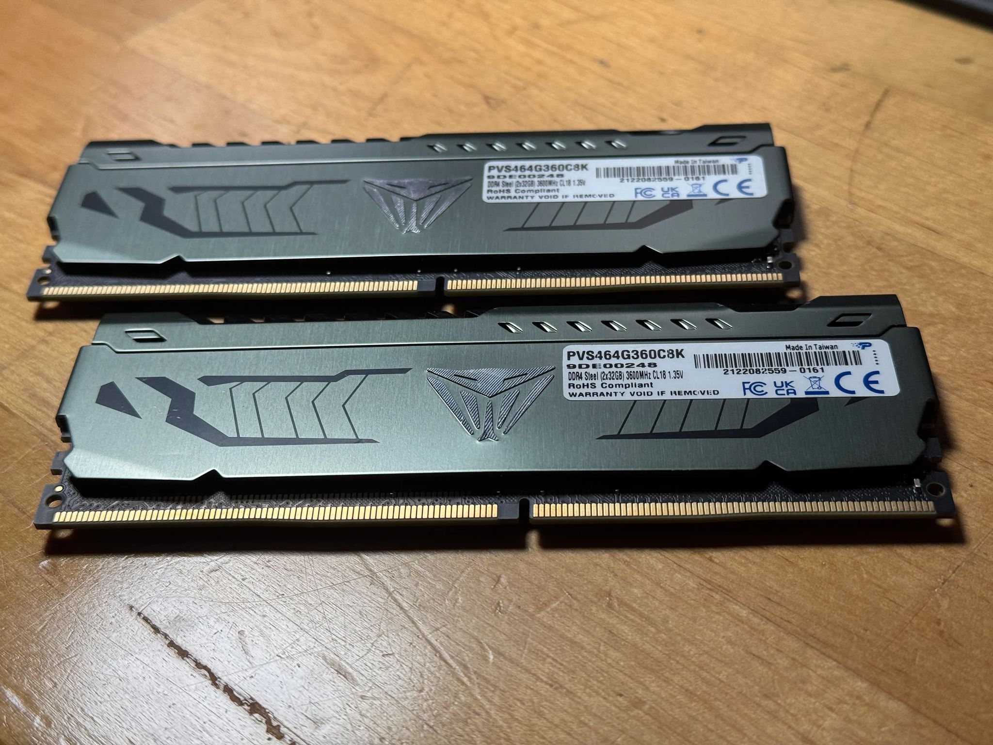 Patriot Viper Steel DDR4 RAM 64GB (2X32GB) 3600MHz CL18 UDIMM Desktop Gaming Memory Kit (USED/GOOD)