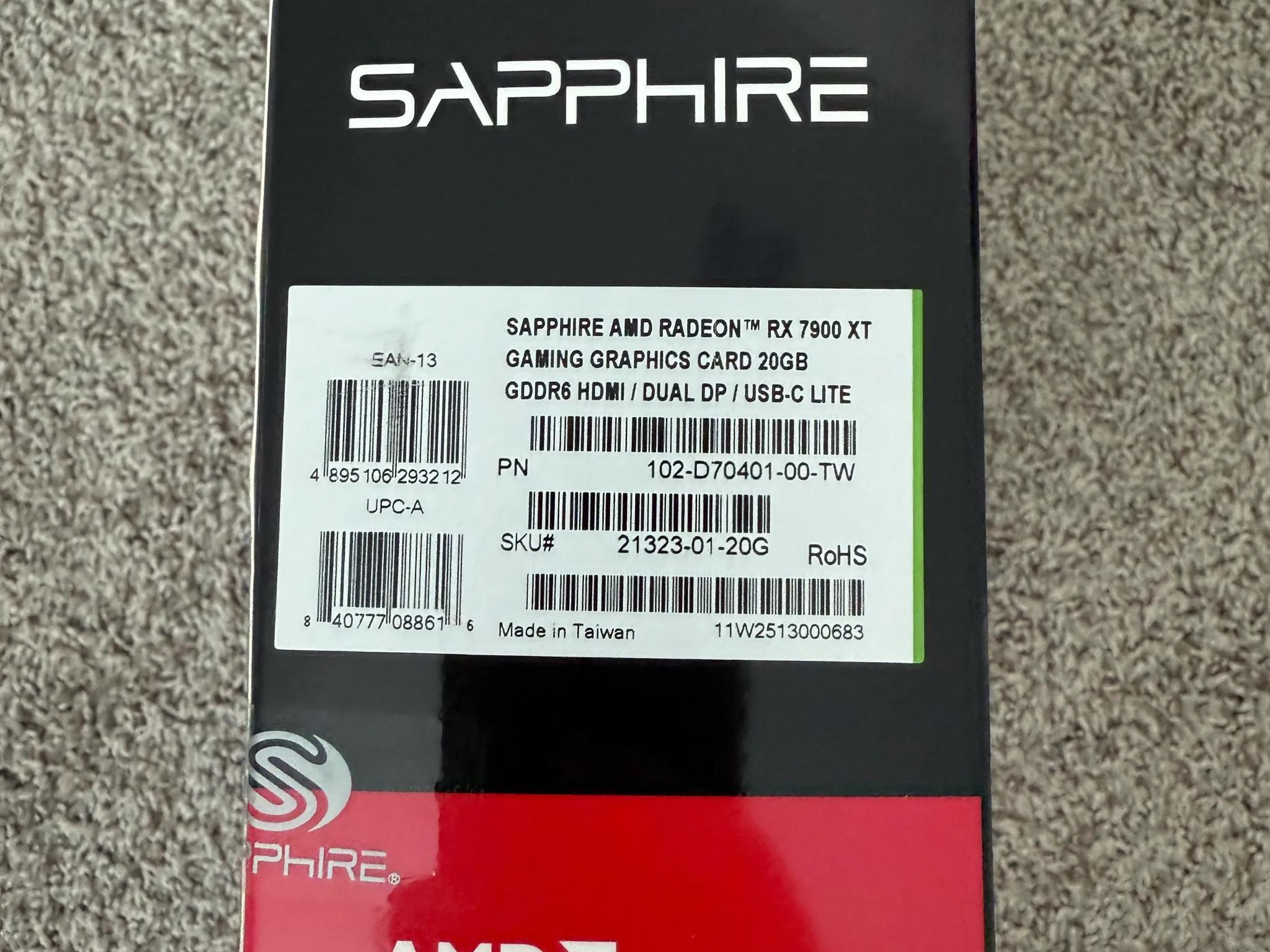 7900 XT | AMD Radeon Sapphire RX 7900 XT