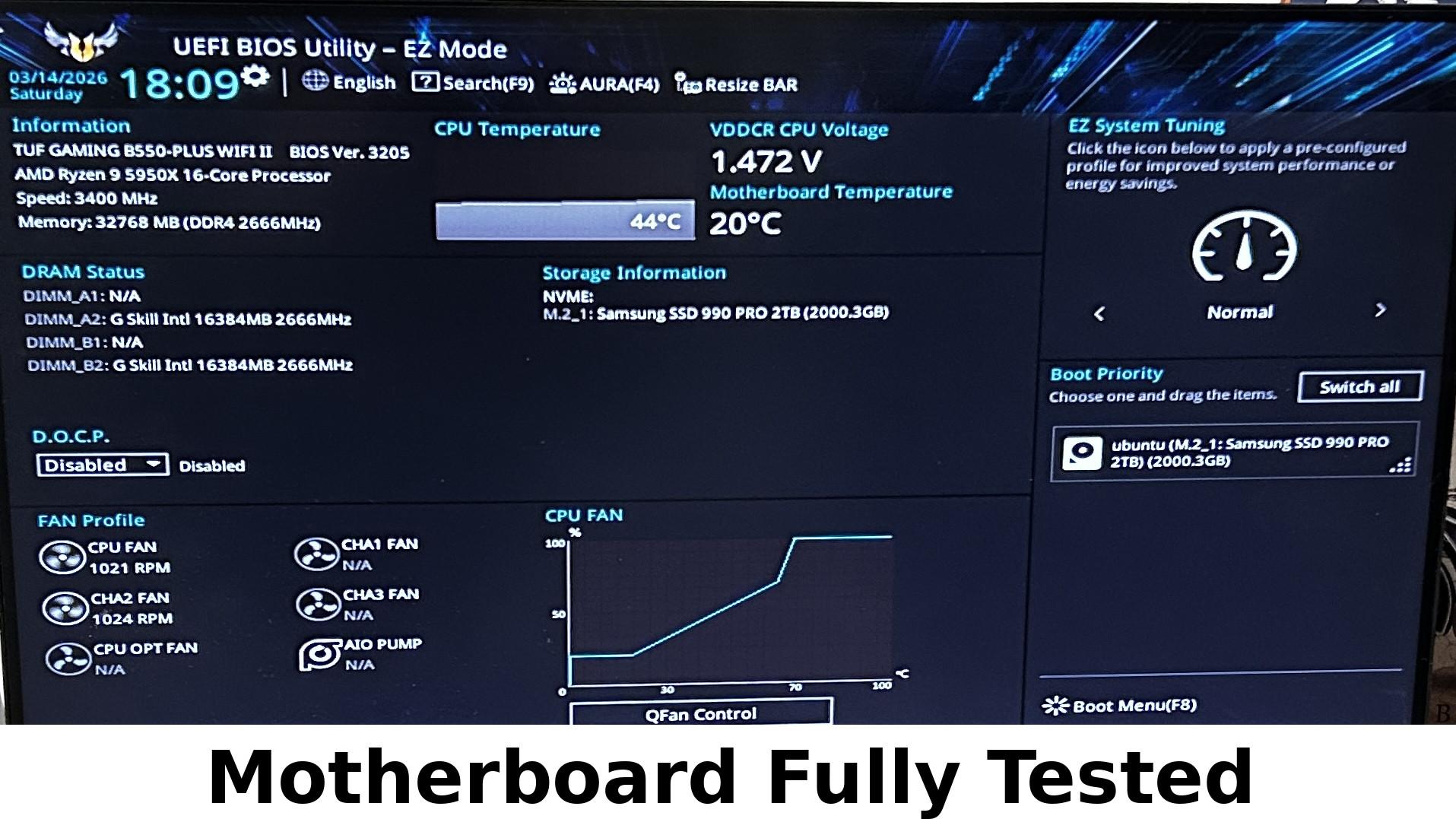 B550-PLUS WiFi AM4 ATX ASUS TUF Gaming Motherboard