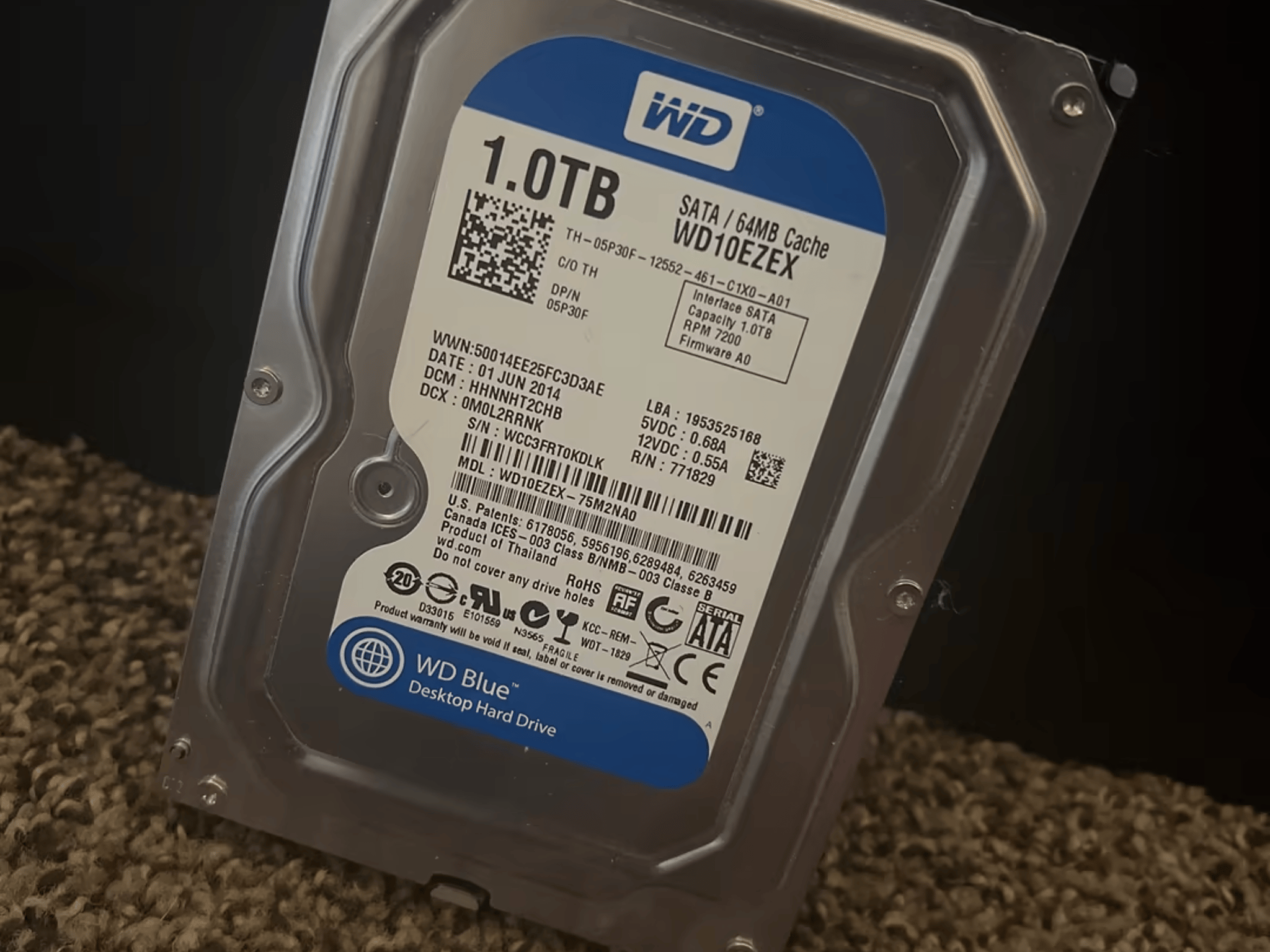 Western Digital Blue 1TB Hard Drive WD10EZEX