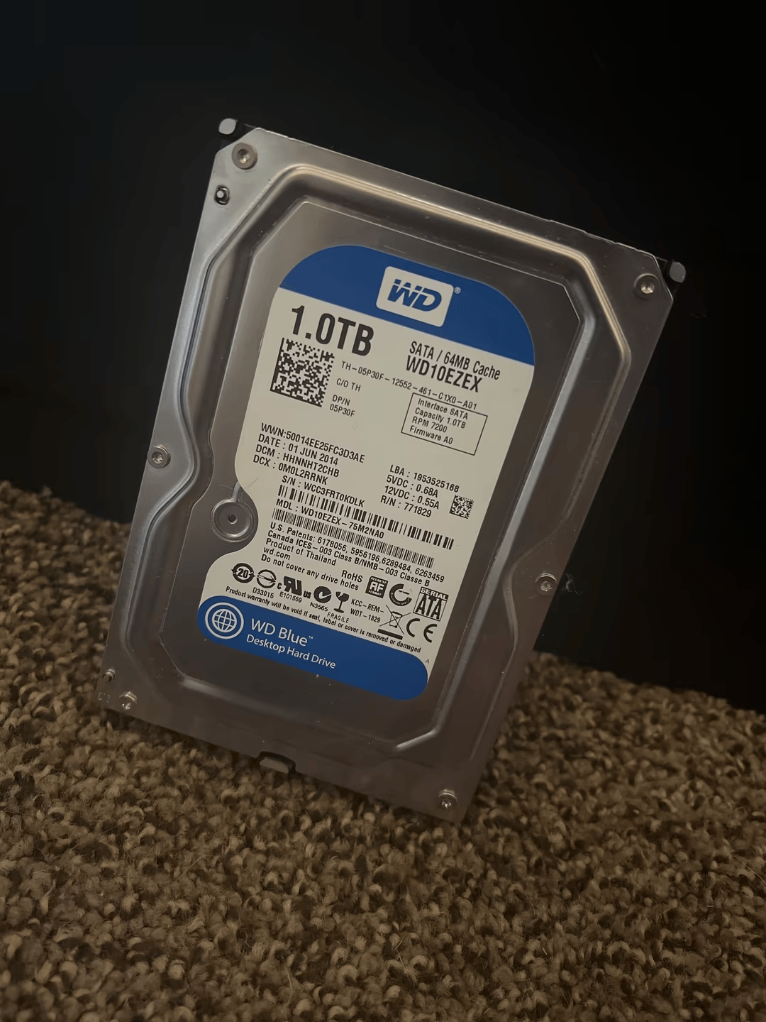 Western Digital Blue 1TB Hard Drive WD10EZEX