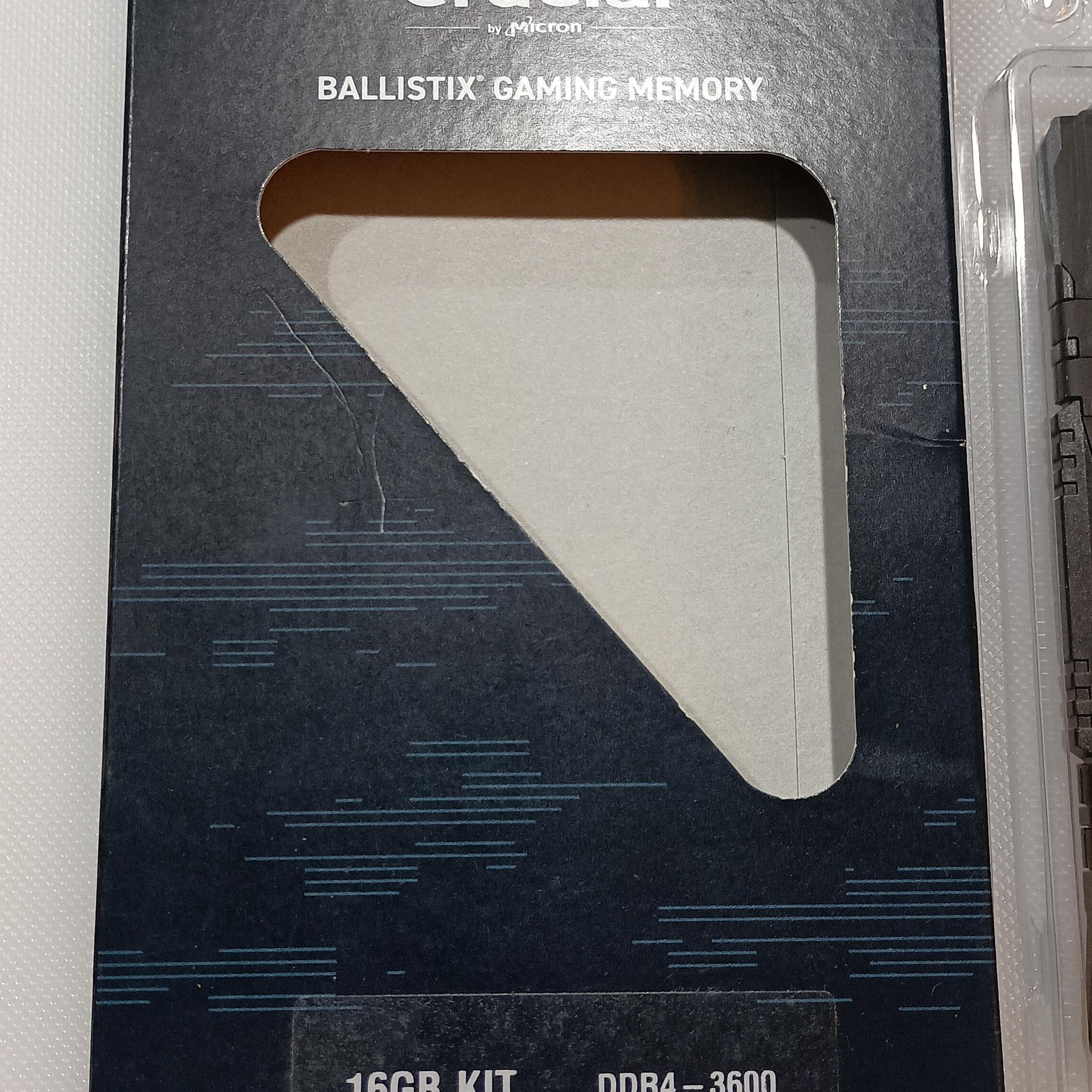 Crucial Ballistix 16gb DDRR4 3600mhz 2x8GB memory kit. BL2K8G36C16U4B