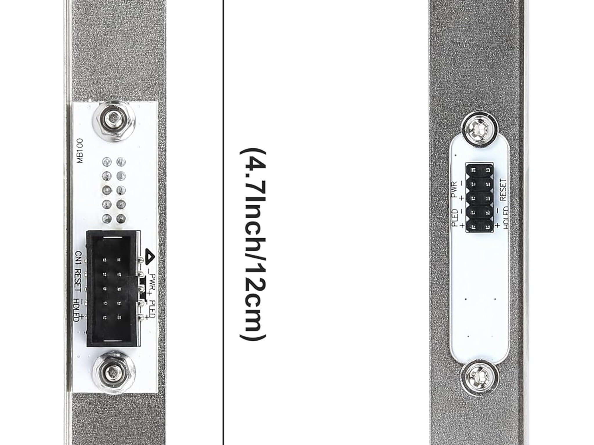 PC Power Switch Extension Cable PCIe Bracket (11.8 inch), 9-Pin Front Panel Header Adapter  *Extras*