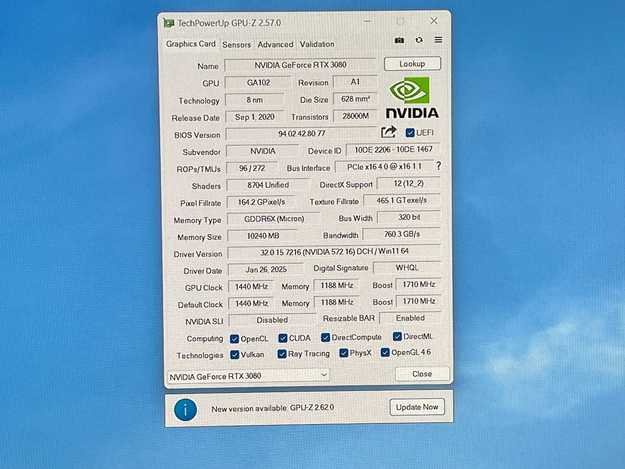 NVIDIA GeForce RTX 3080 Founder's Edition