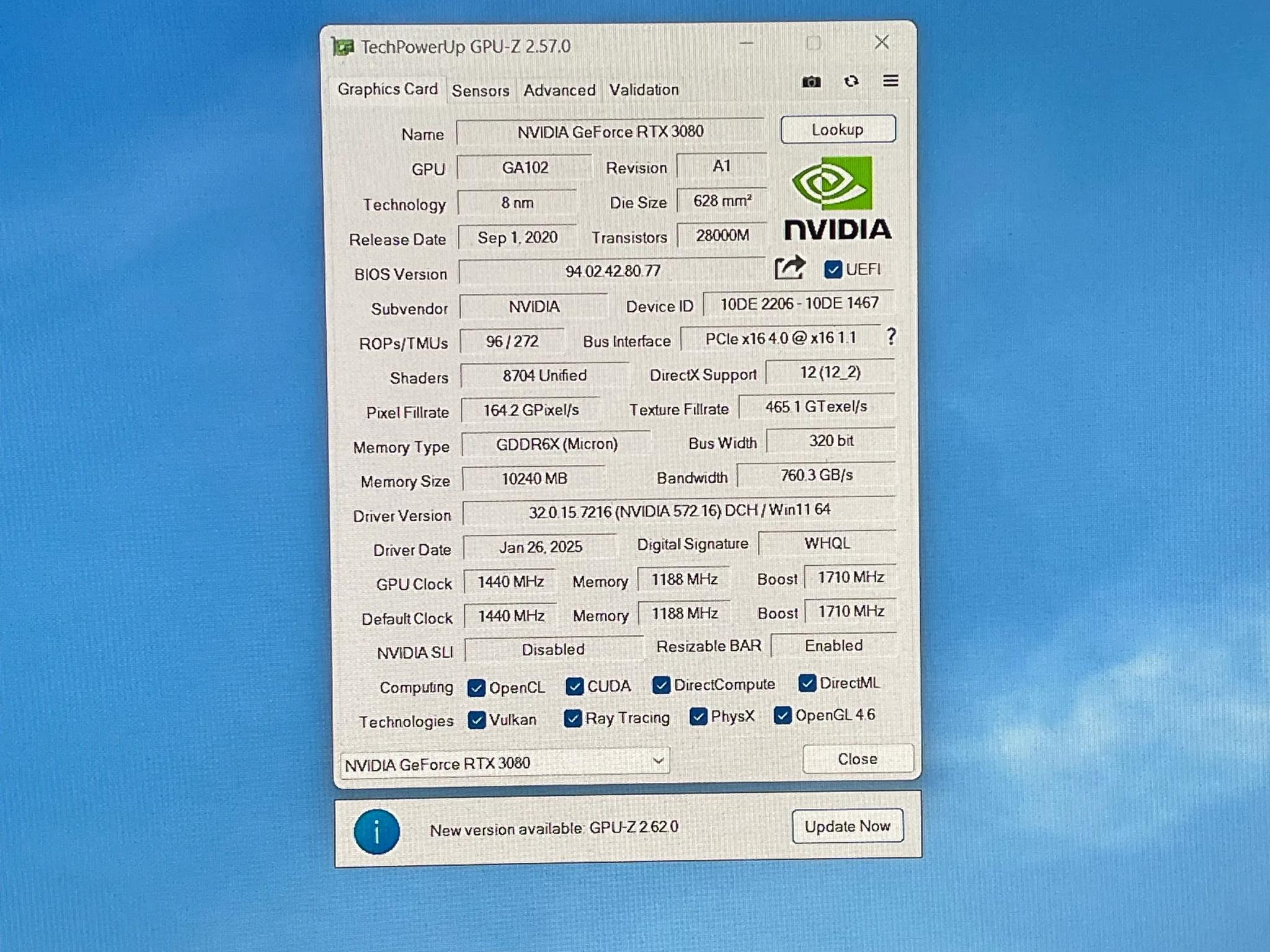 NVIDIA GeForce RTX 3080 Founder's Edition