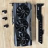 EVGA 3090 FTW with anti-sag bracket and right-angled PCIe power adaptors