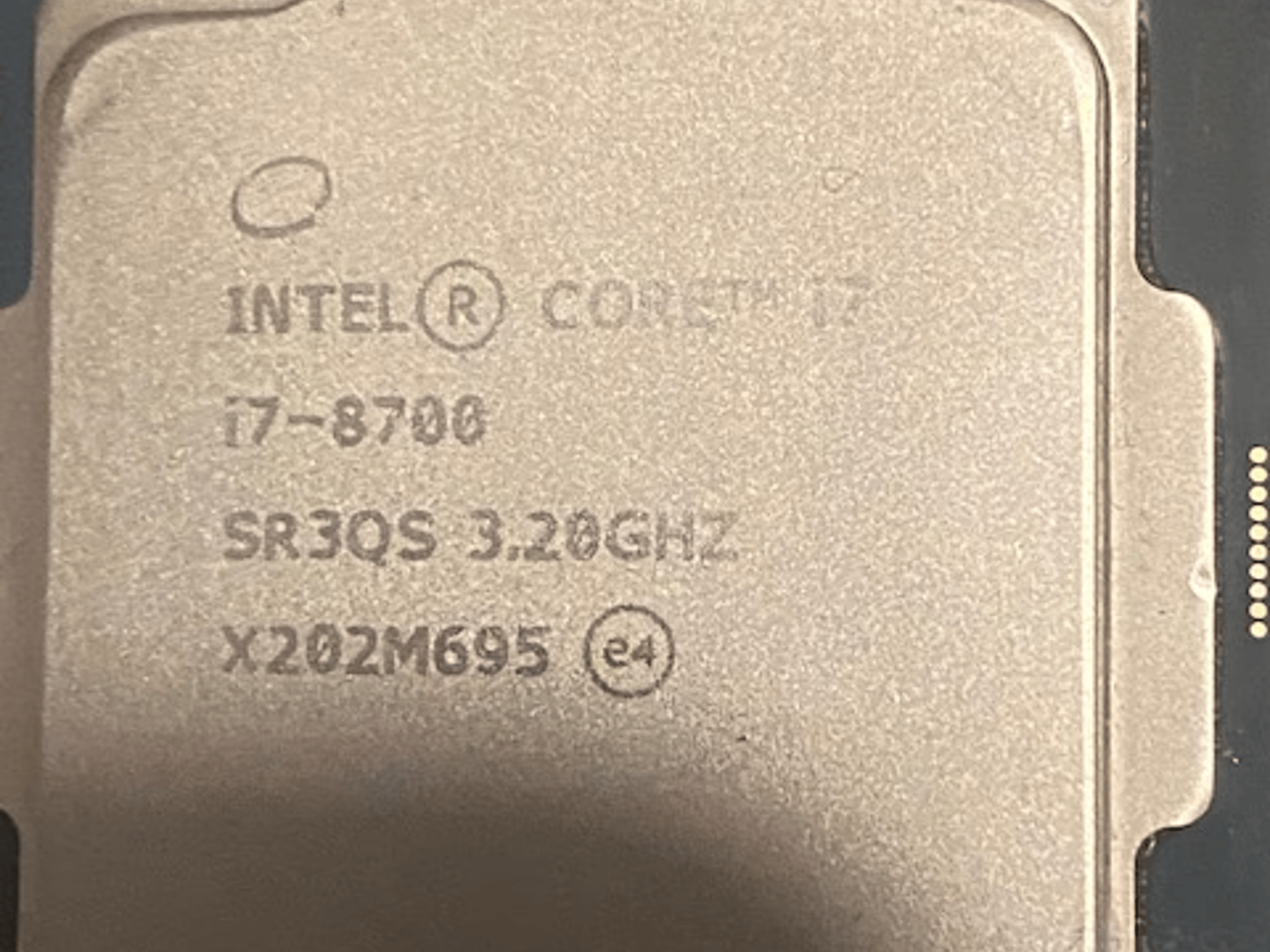 Intel Core i7-8700 3.2 GHz 6-Core Processor