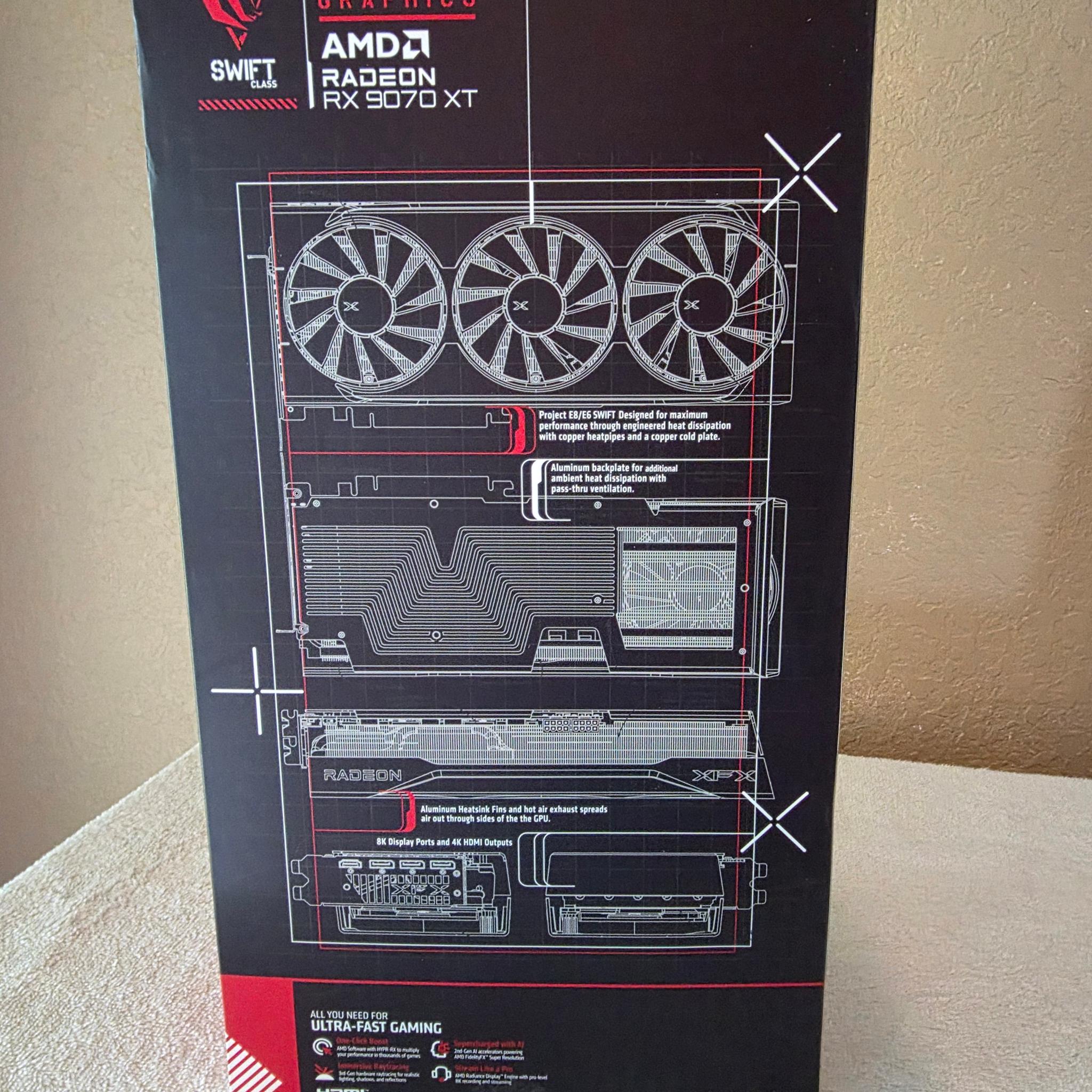 XFX Swift AMD Radeon RX 9070XT Triple Fan Gaming 16GB