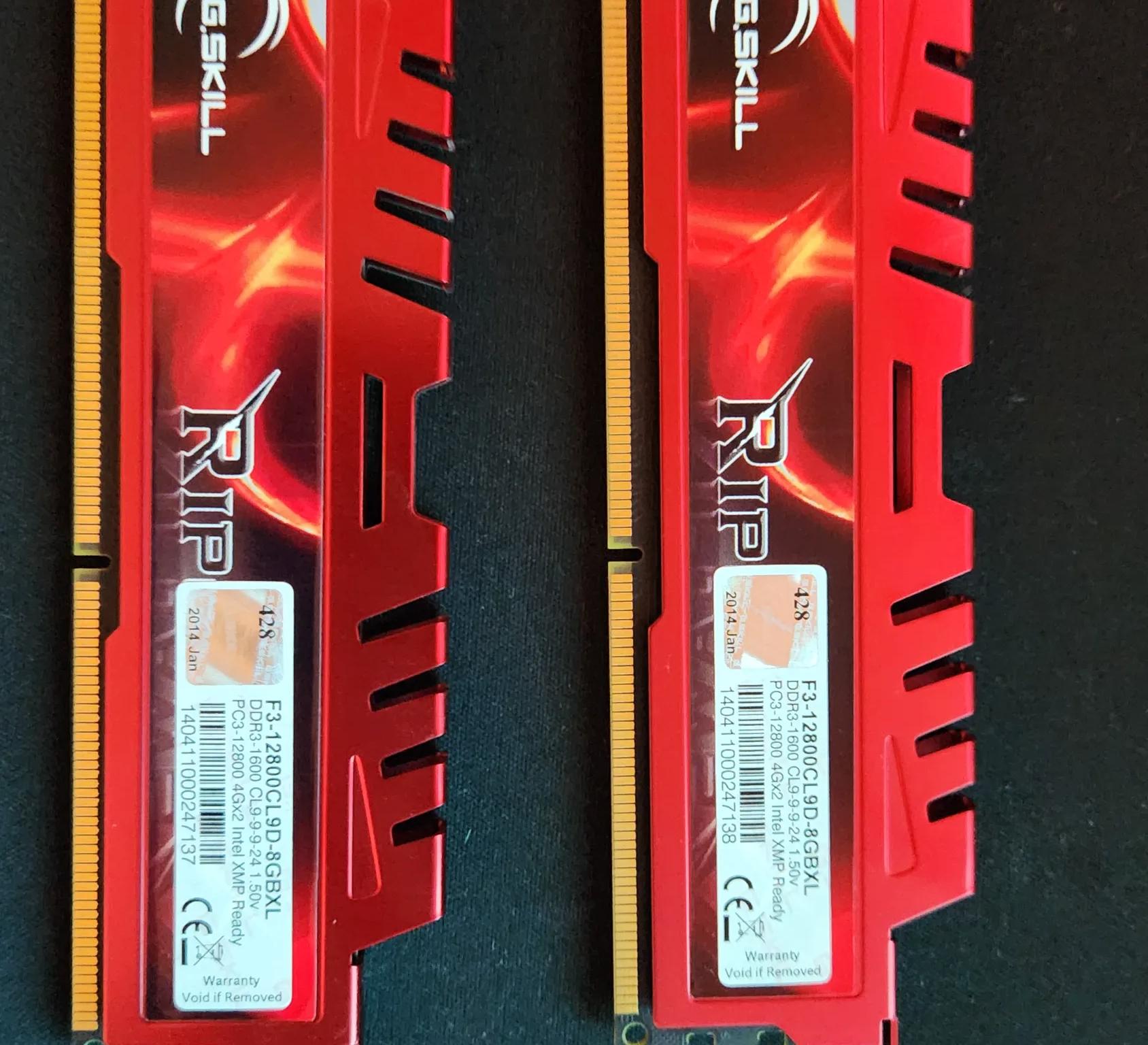 G.skill DDR3-1600 RAM 16gb 2x8