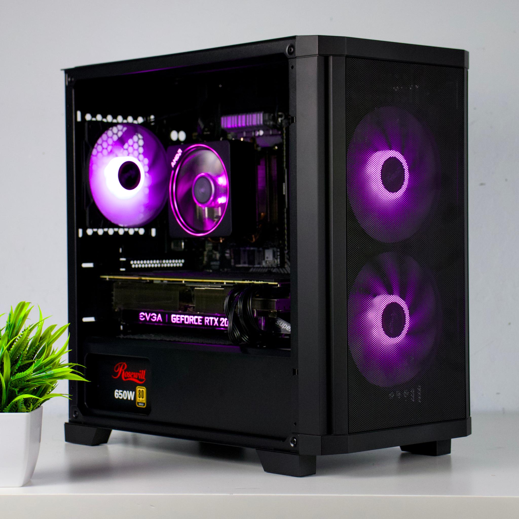 ♠️♥️ Black Gaming PC – RTX 2070 Super, Ryzen 5 3600, 16GB RAM, 1TB SSD - WiFi, BlueTooth ♥️♠️