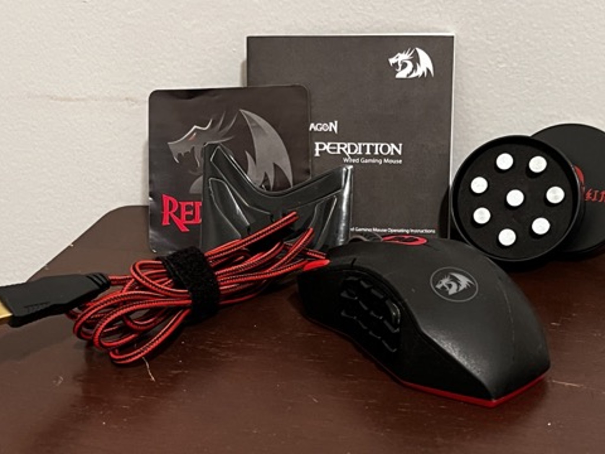 Redragon M901 Wired Gaming Mouse MMO RGB LED Backlit Mice 12400 DPI Perdition 18