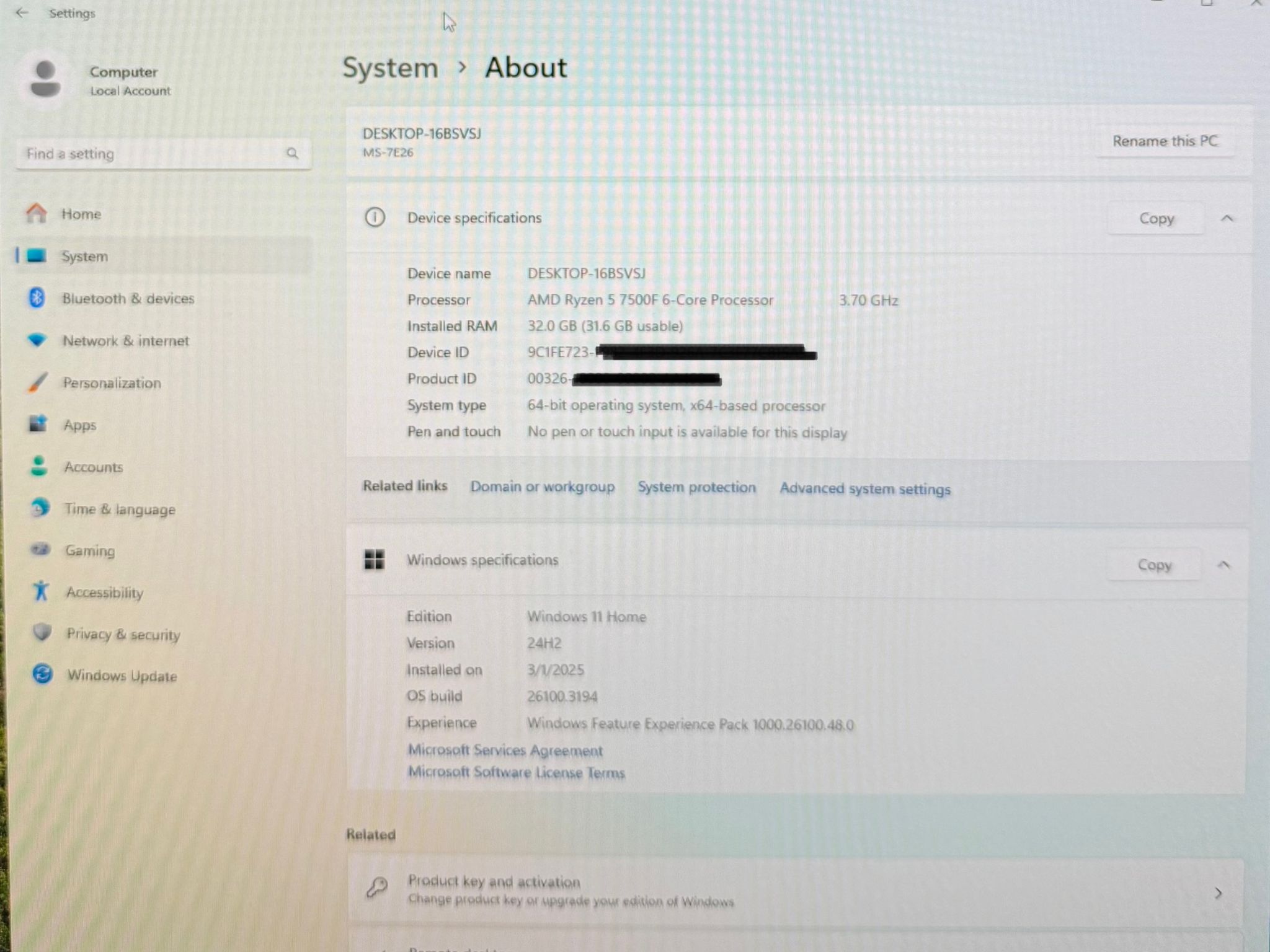On Sale! Like New Gaming PC. Ryzen 5 7500F, Radeon RX 6800, 32GB Ram and 1TB SSD