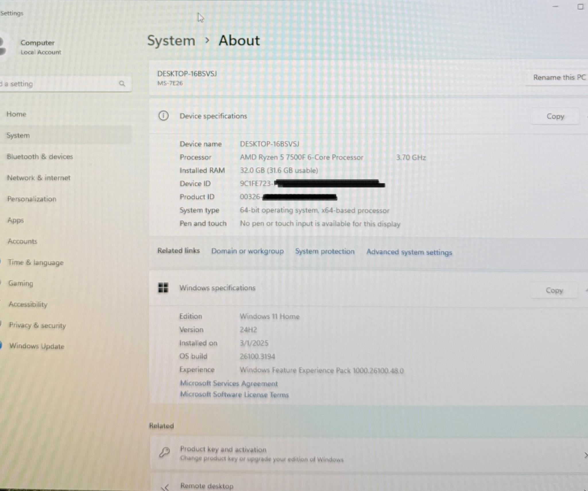 On Sale! Like New Gaming PC. Ryzen 5 7500F, Radeon RX 6800, 32GB Ram and 1TB SSD