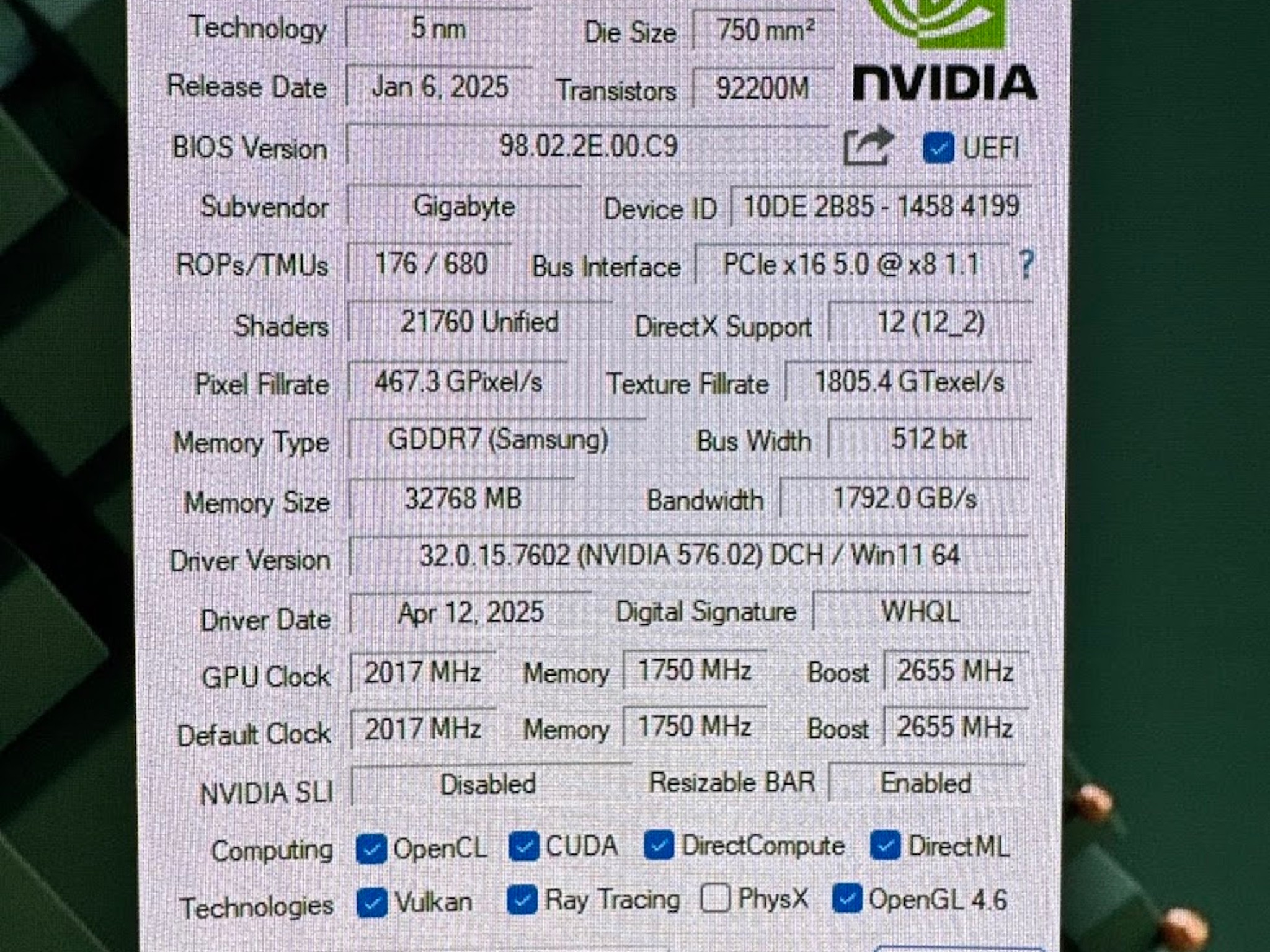 ZOTAC GAMING GeForce RTX 5090 SOLID OC White Edition