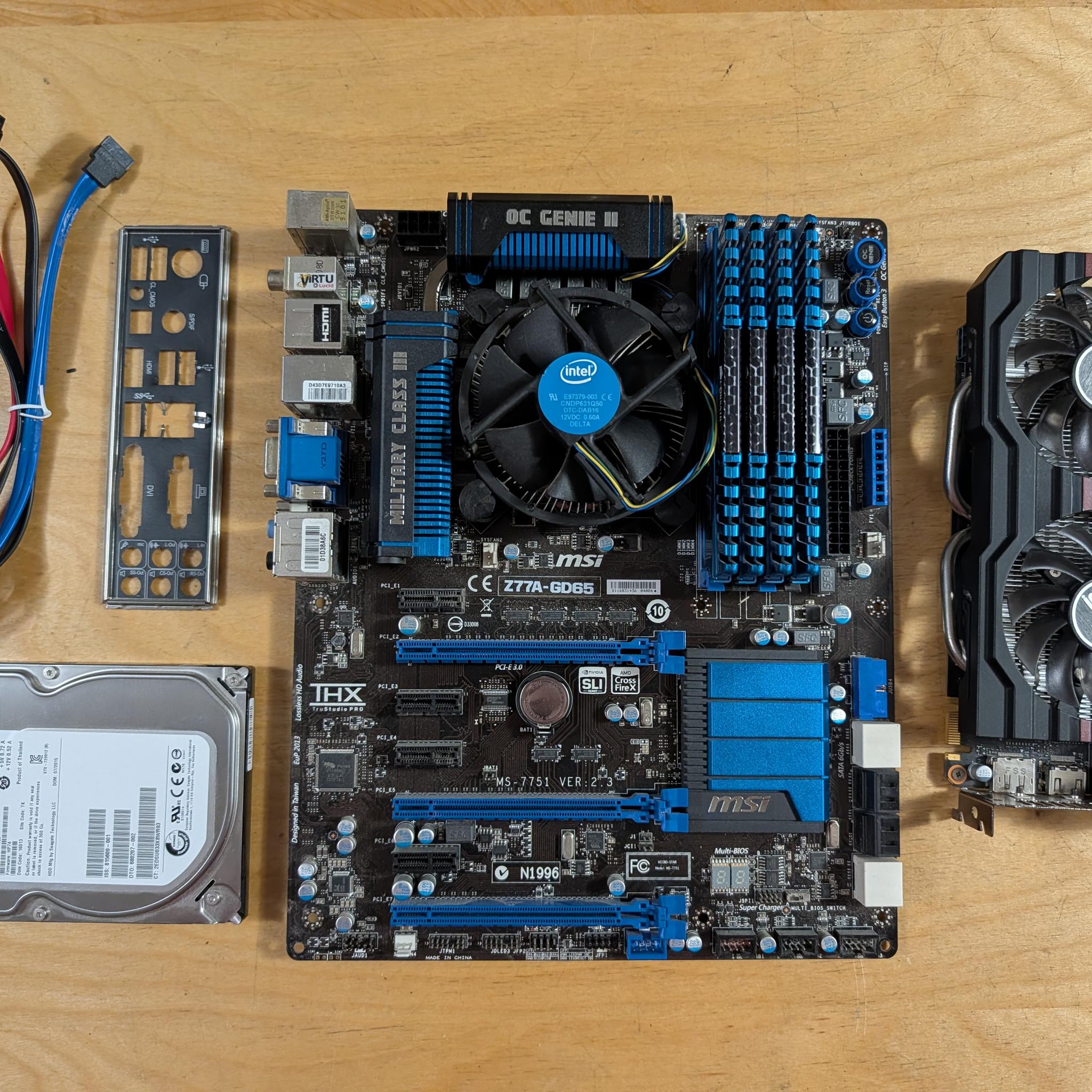 Gigabyte Z77 + Core i5 3570K + 16GB Ram + 650ti + 500GB HDD