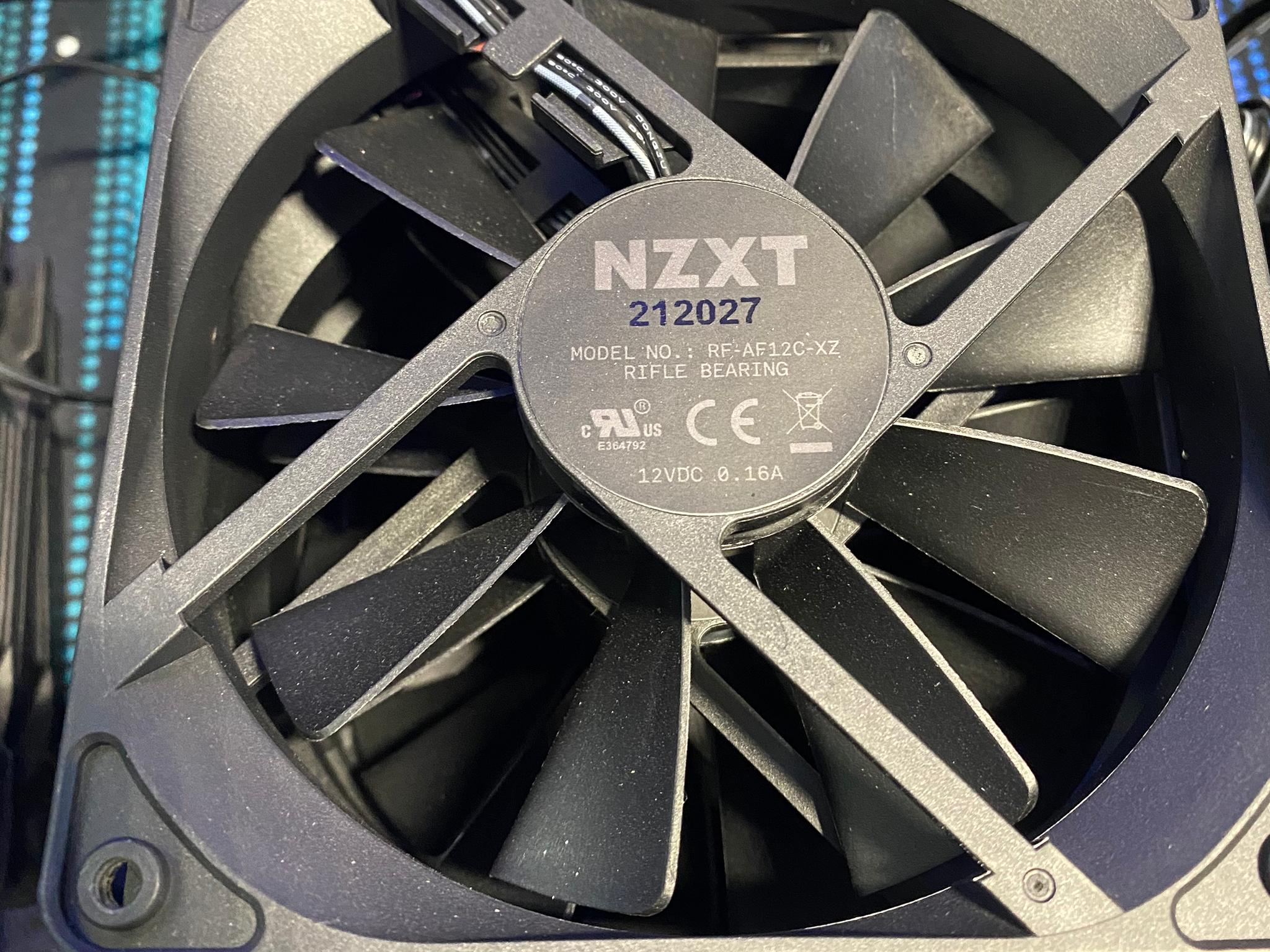 5x NZXT Black Case Fans Model # RF-AF12C-XZ Rifle Bearing Fan