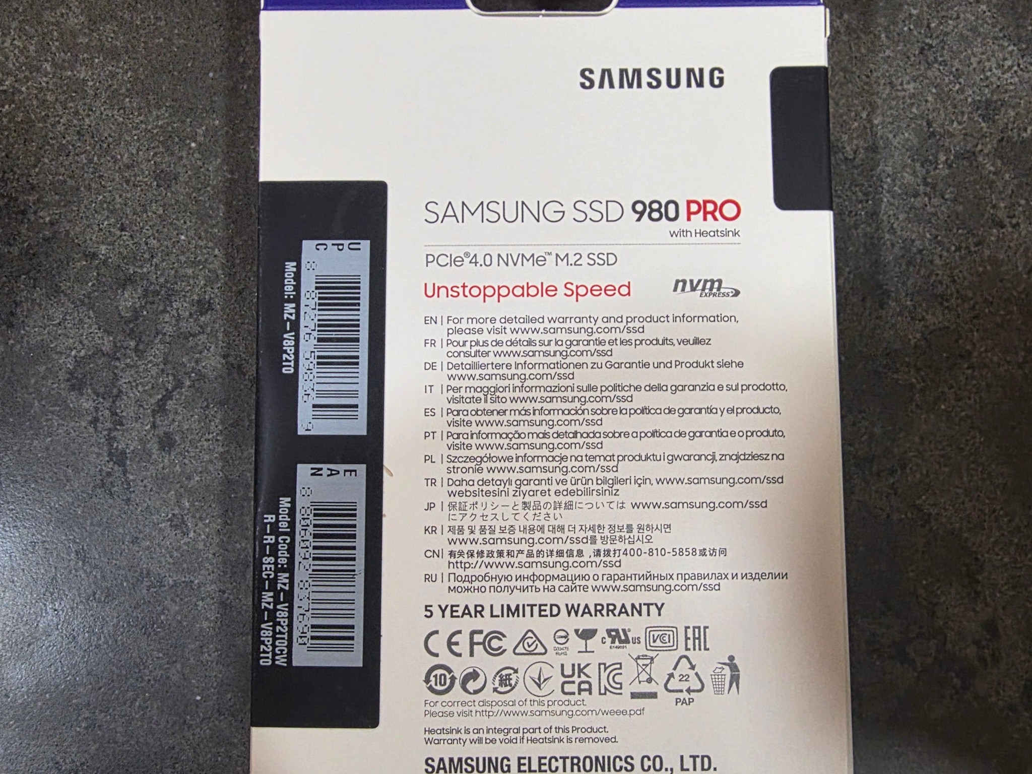 Samsung 980 Pro with Heatsink 2 TB