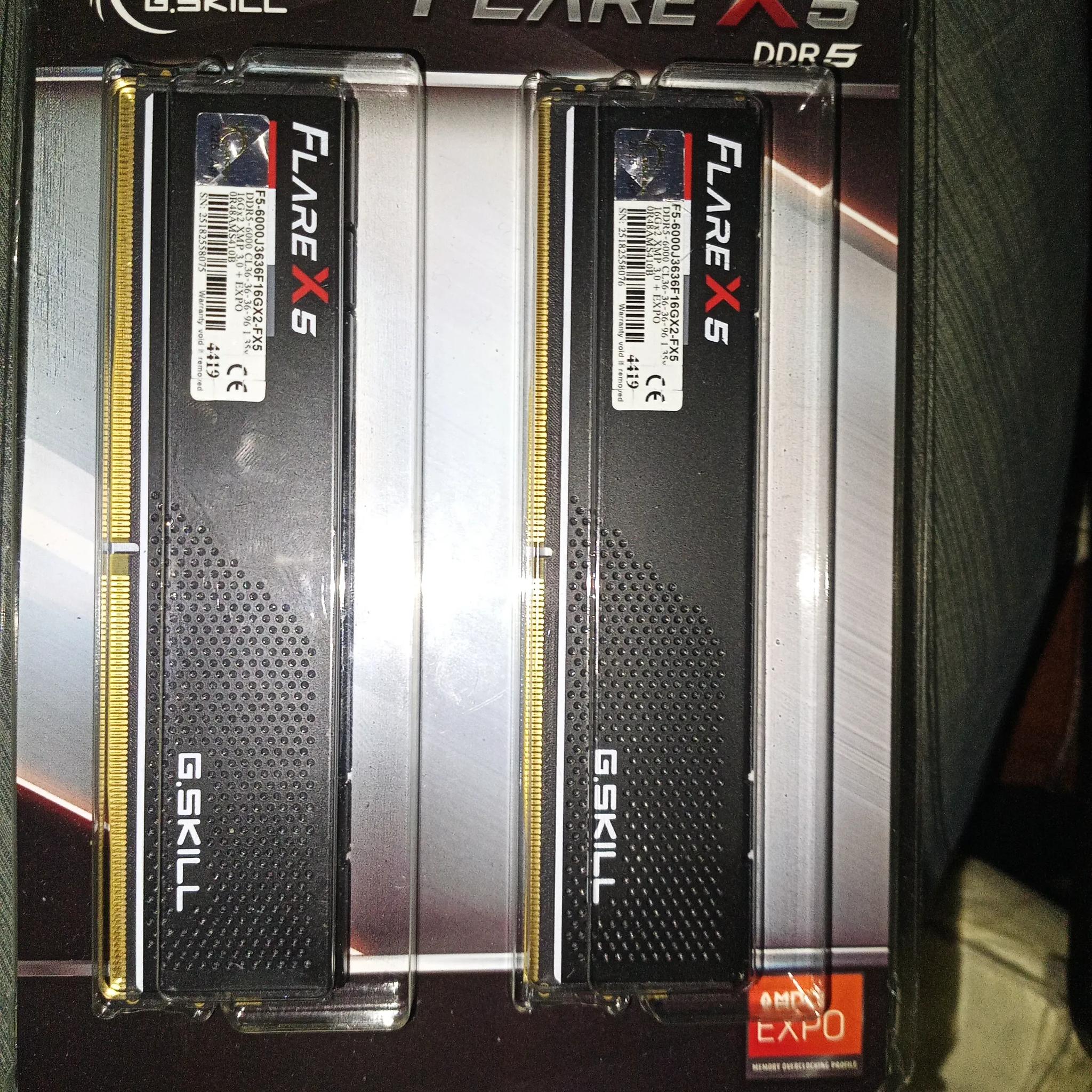 G.SKILL Flare X5 Series AMD EXPO 32GB (2 x 16GB) DDR5 6000 Memory (CL 36-36-36-96)