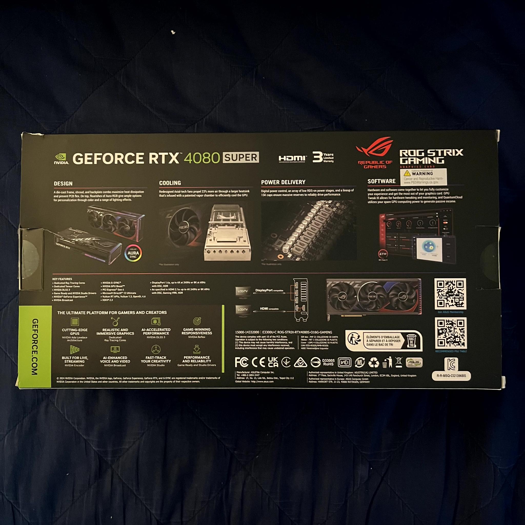 RTX™ 4080 SUPER OC Edition 16GB - (ROG Strix GeForce RTX™ 4080 SUPER 16GB GDDR6X OC Edition)