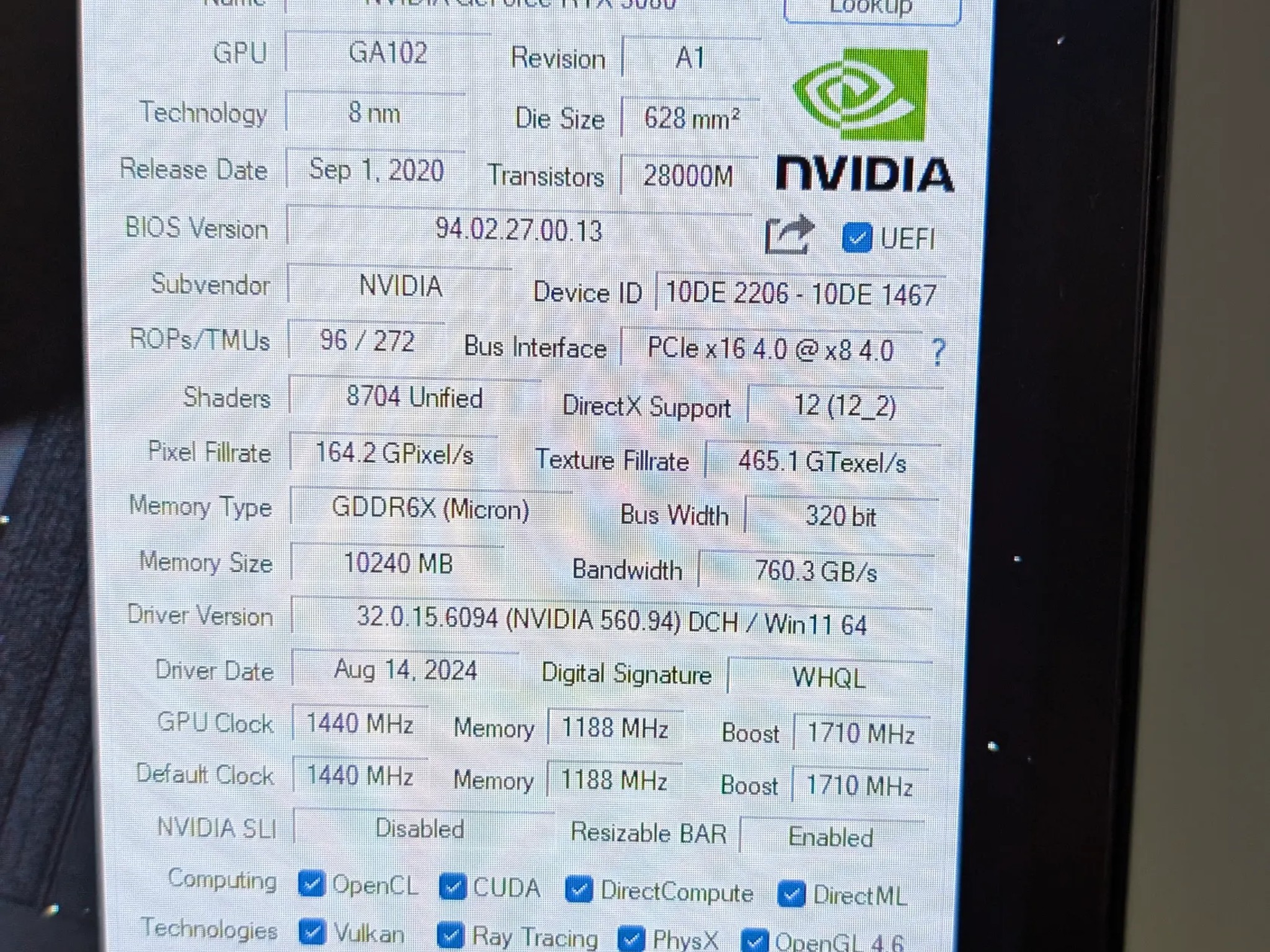 RTX 3080 FE with EKWB waterblock