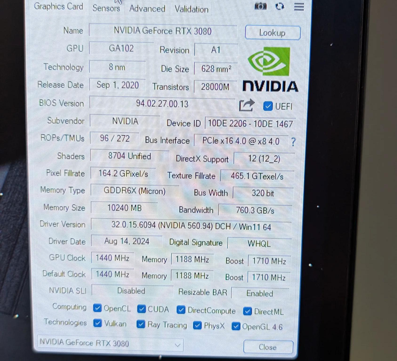 RTX 3080 FE with EKWB waterblock