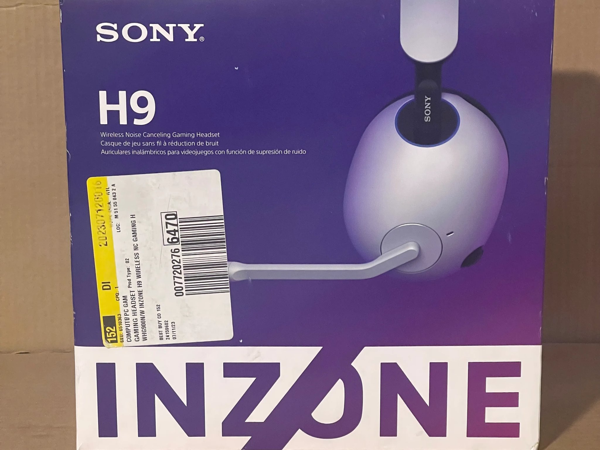 Sony INZONE H9 Wireless Noise Cancelling Gaming Headset