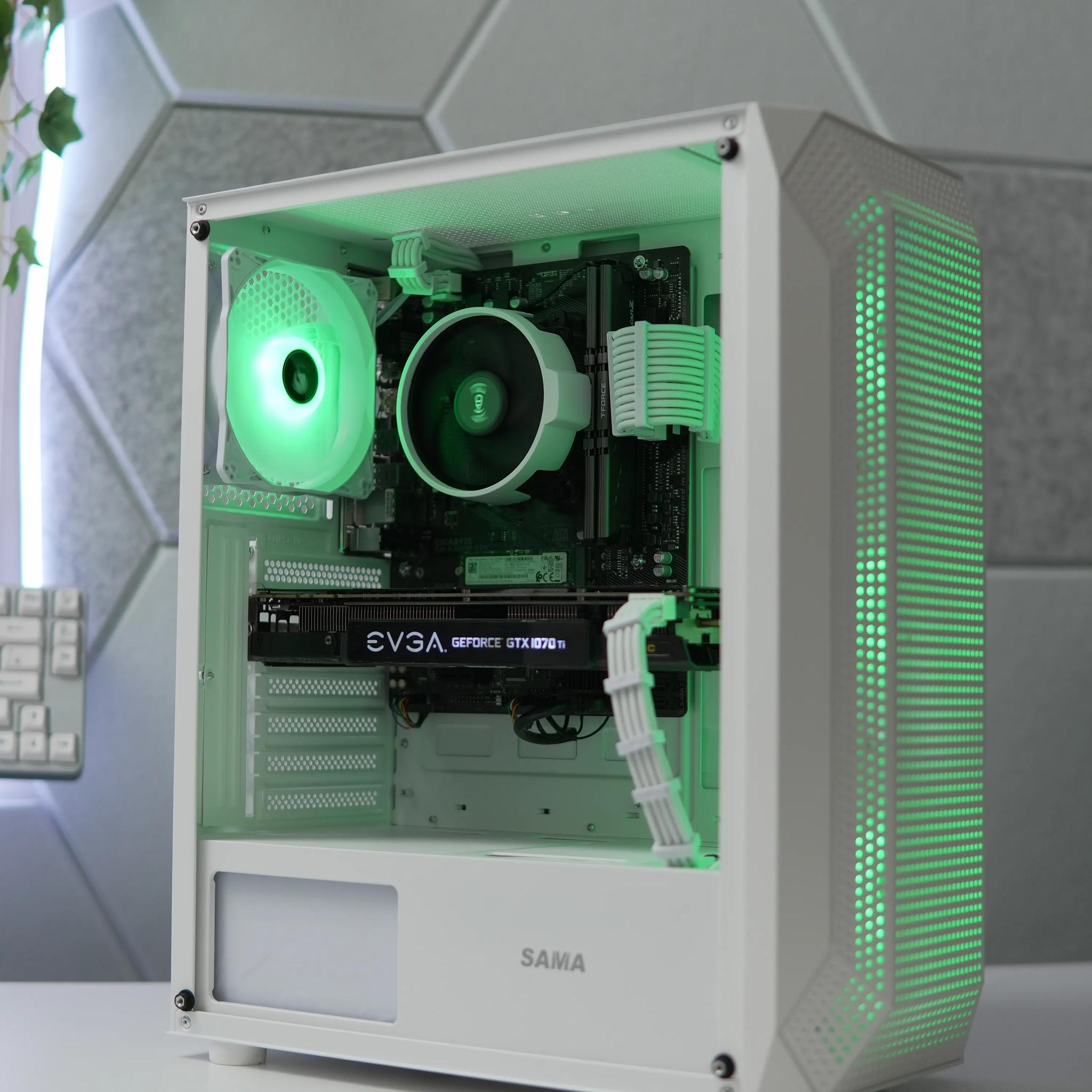 White Gaming PC! RYZEN 5 | GTX 1070 TI | 16GB RAM | WIFI |