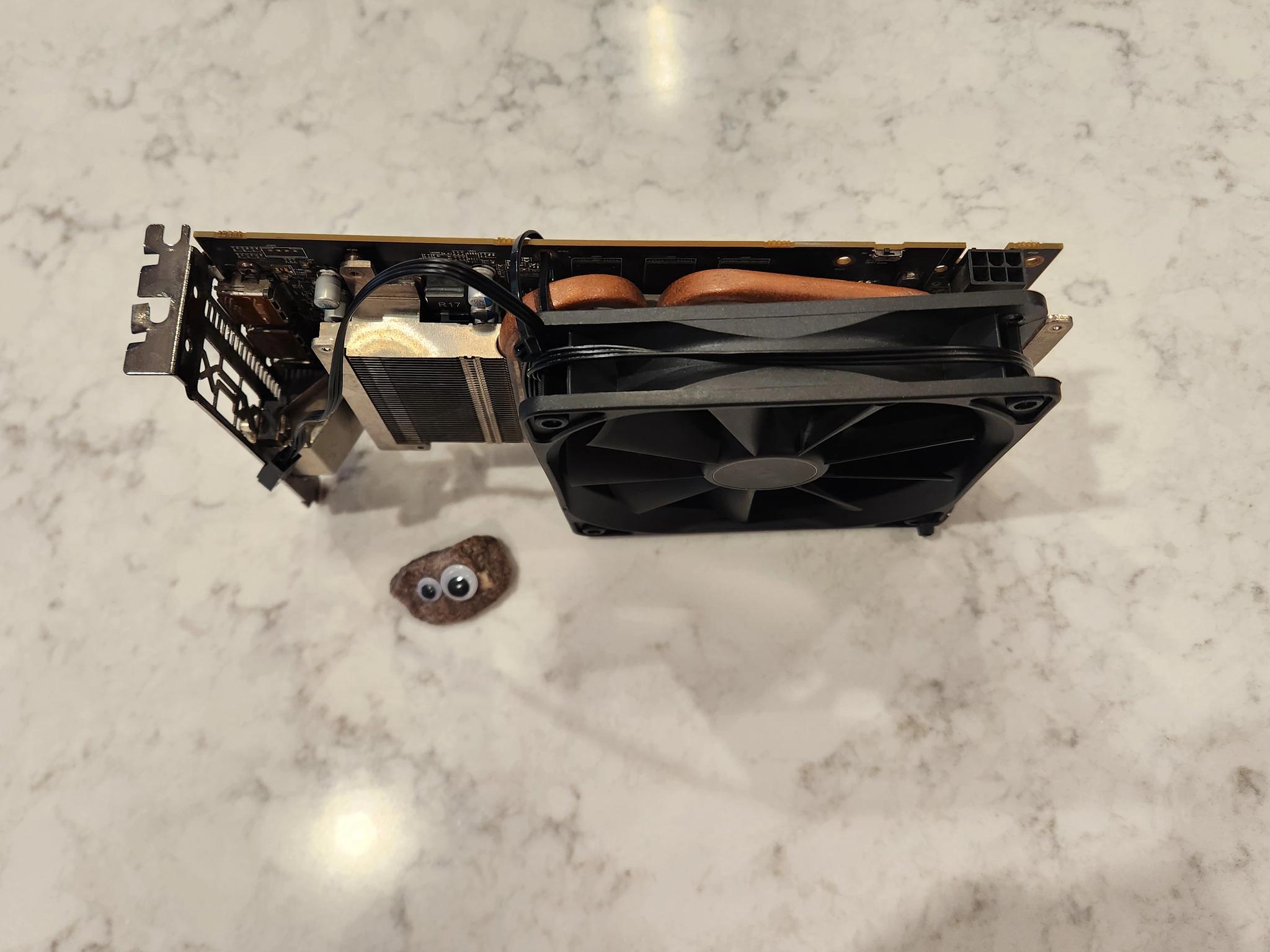 **READ** RX 470 4GB (XFX Passive Cooler) w/ 120mm case fan added - Working but AS-IS