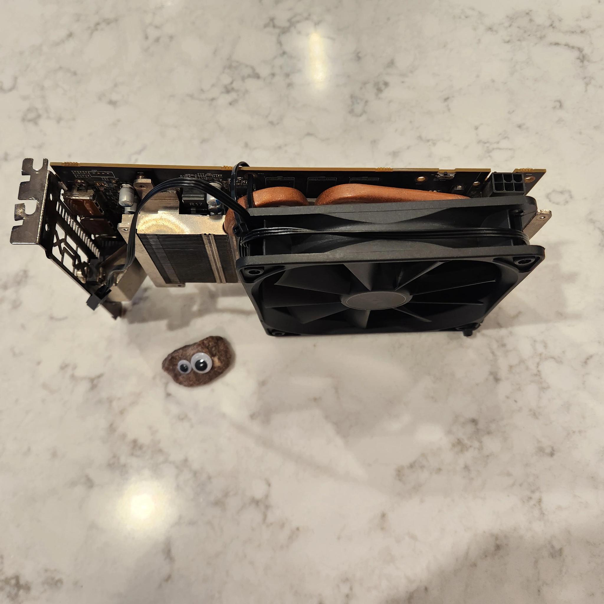 **READ** RX 470 4GB (XFX Passive Cooler) w/ 120mm case fan added - Working but AS-IS