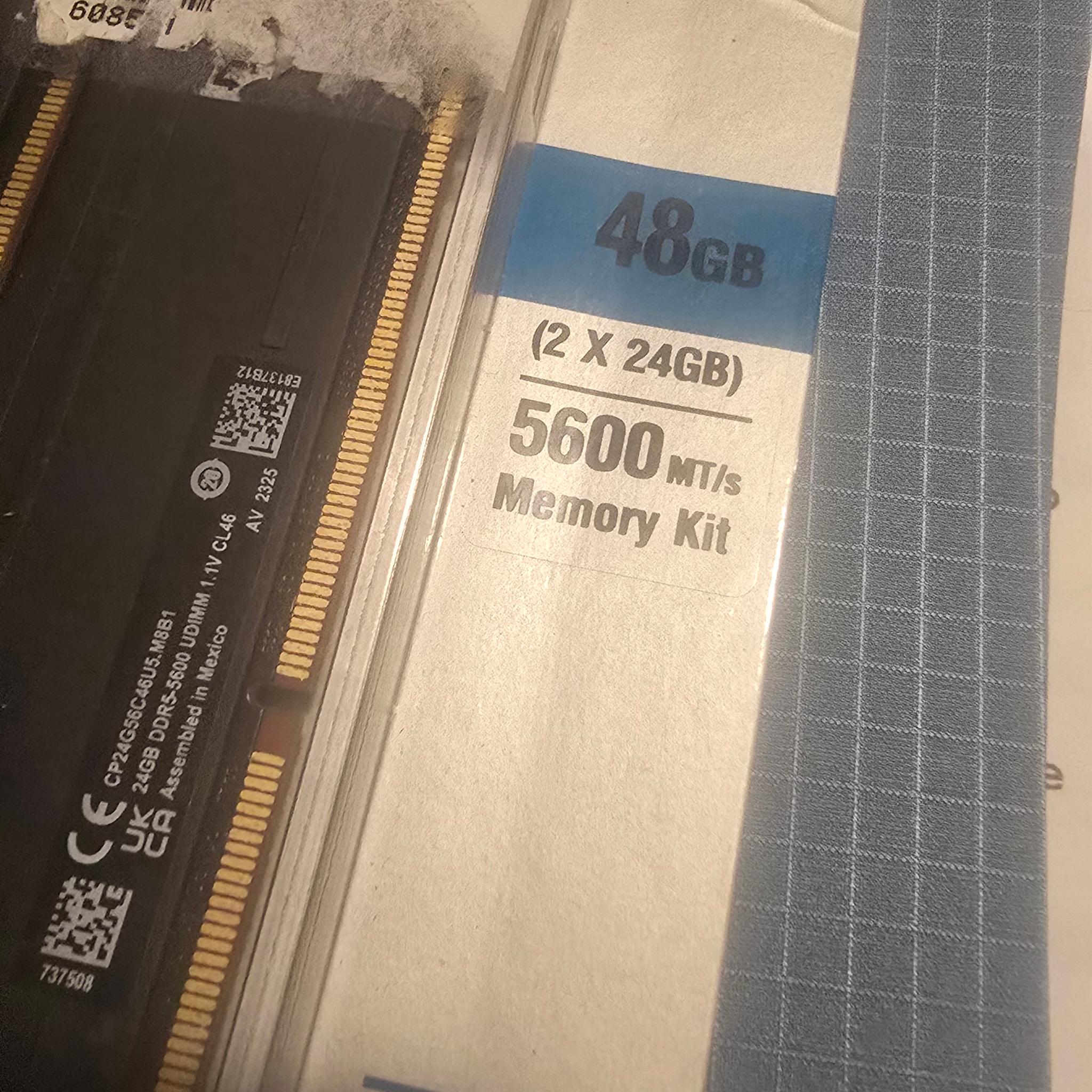 Brand new in sealed package - Crucial - Pro 48GB  DDR5 5600 XMP 3.0 & AMD EXPO Ready Desktop Memory