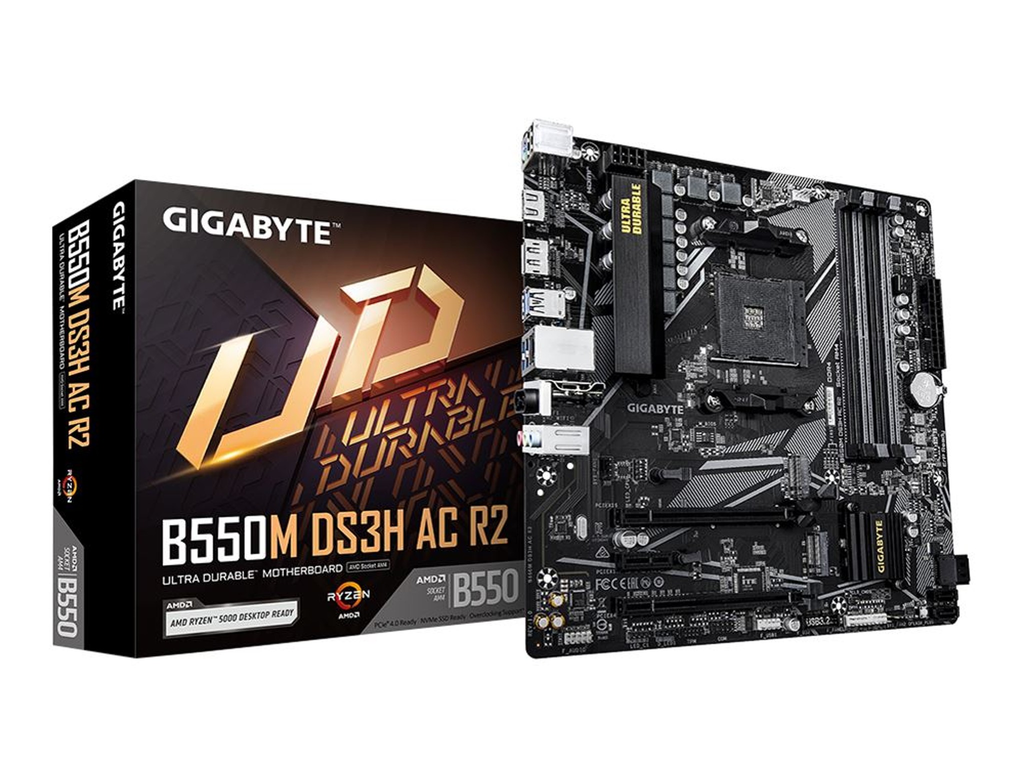 Gigabyte B550M DS3H AC R2 AMD AM4 microATX Wifi Motherboard