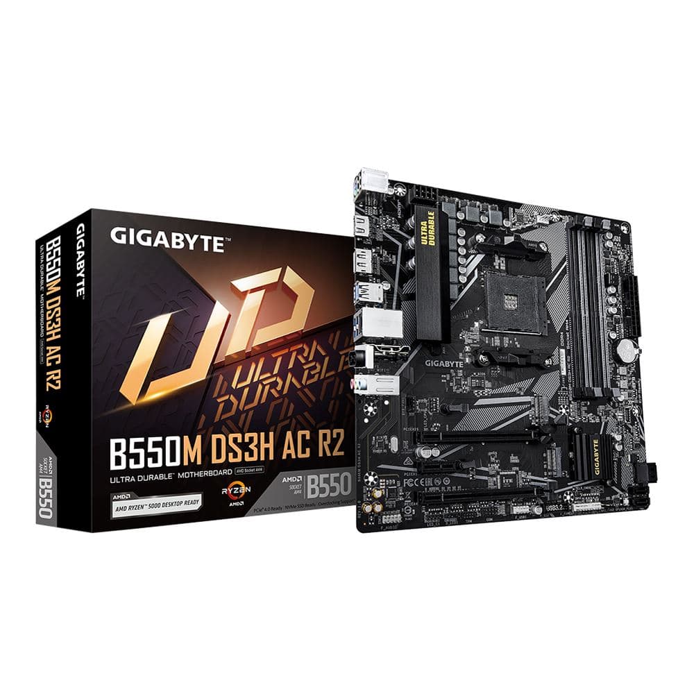 Gigabyte B550M DS3H AC R2 AMD AM4 microATX Wifi Motherboard