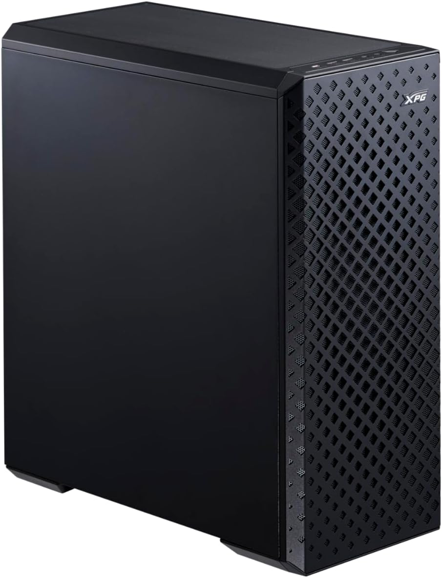 XPG Defender ATX Mid Tower Chassis-Black-DEFENDER-BKCWW Desktop Computer Case