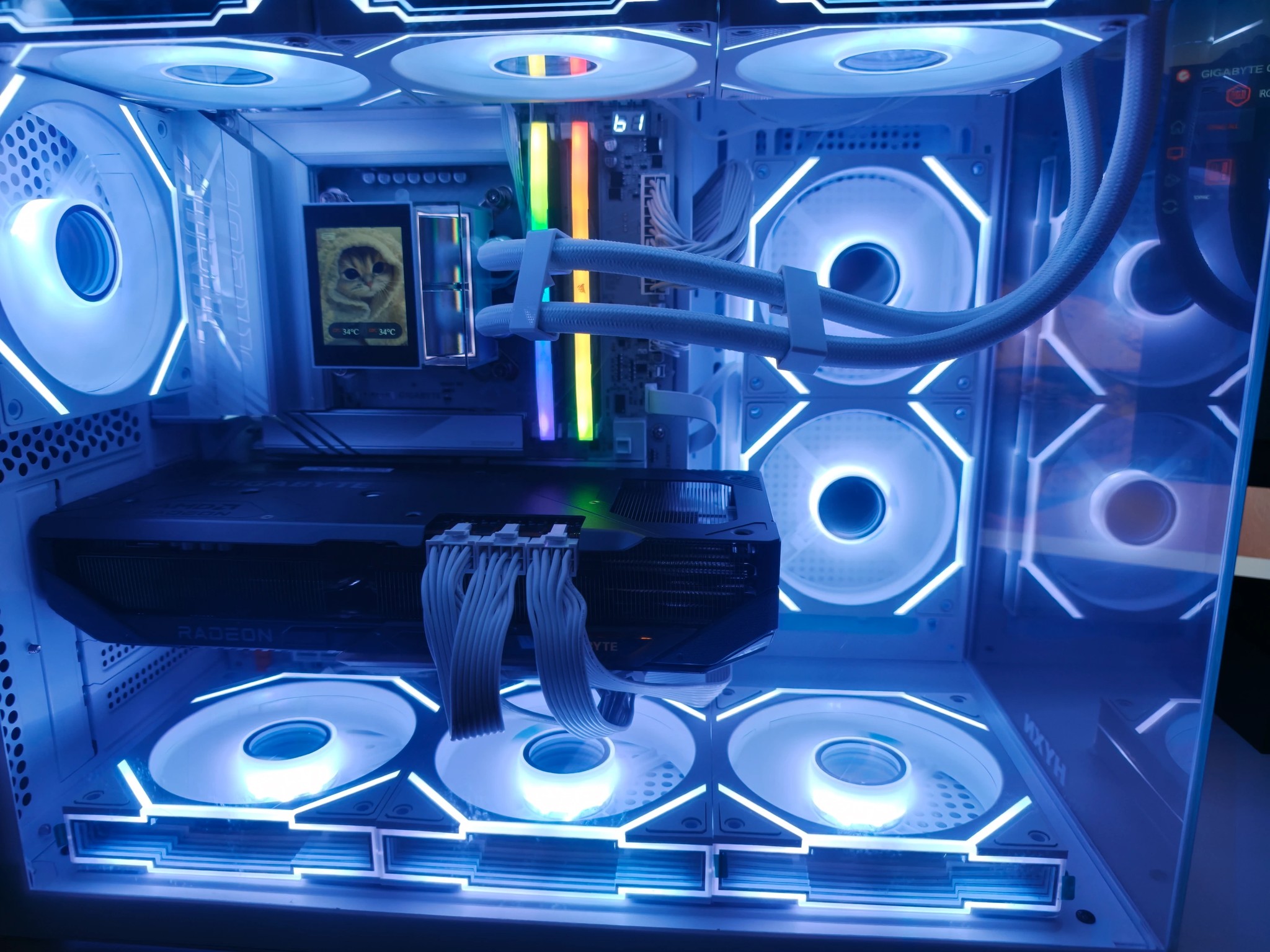 4k Gaming/Productivity Gaming PC! 9070XT,10X Infinity Mirror Fans+Screen with Animations!!
