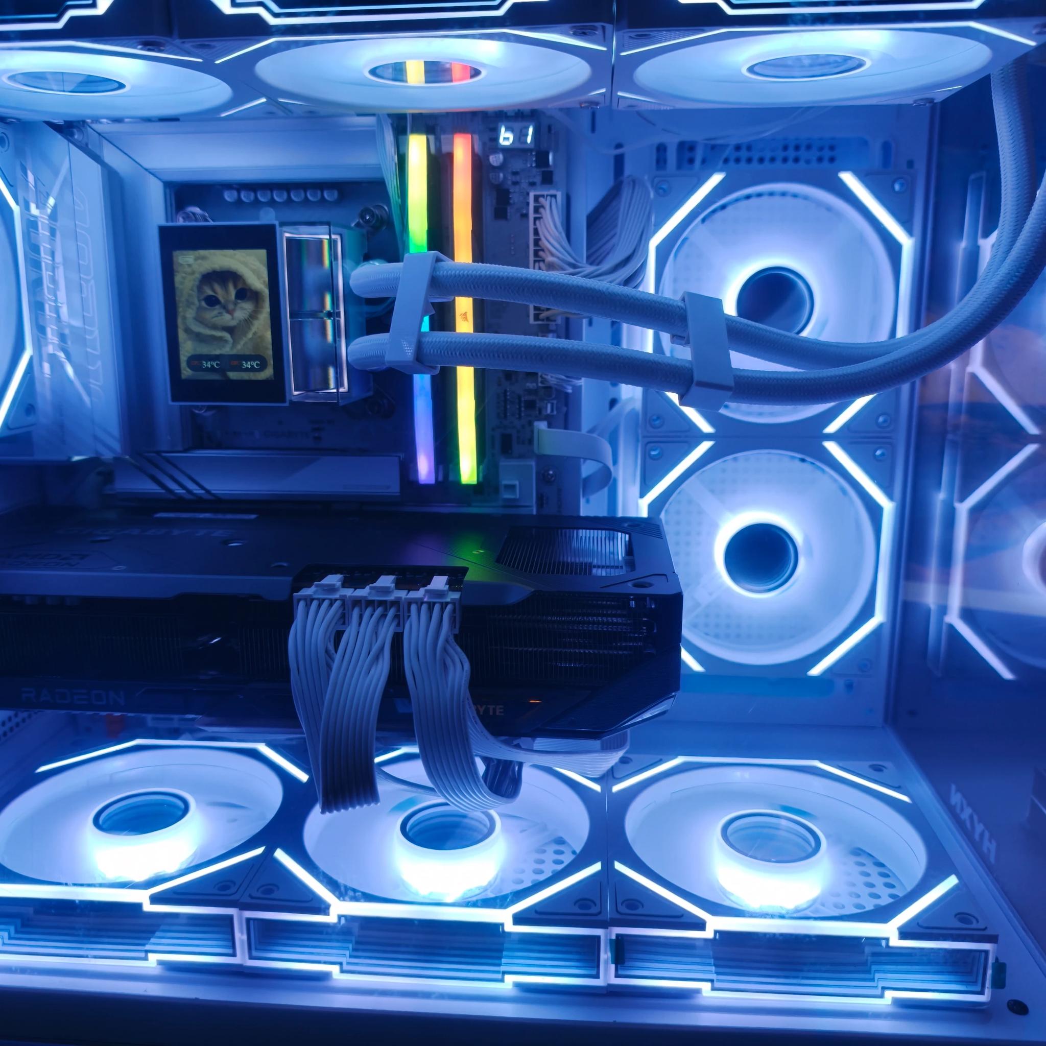 4k Gaming/Productivity Gaming PC! 9070XT,10X Infinity Mirror Fans+Screen with Animations!!