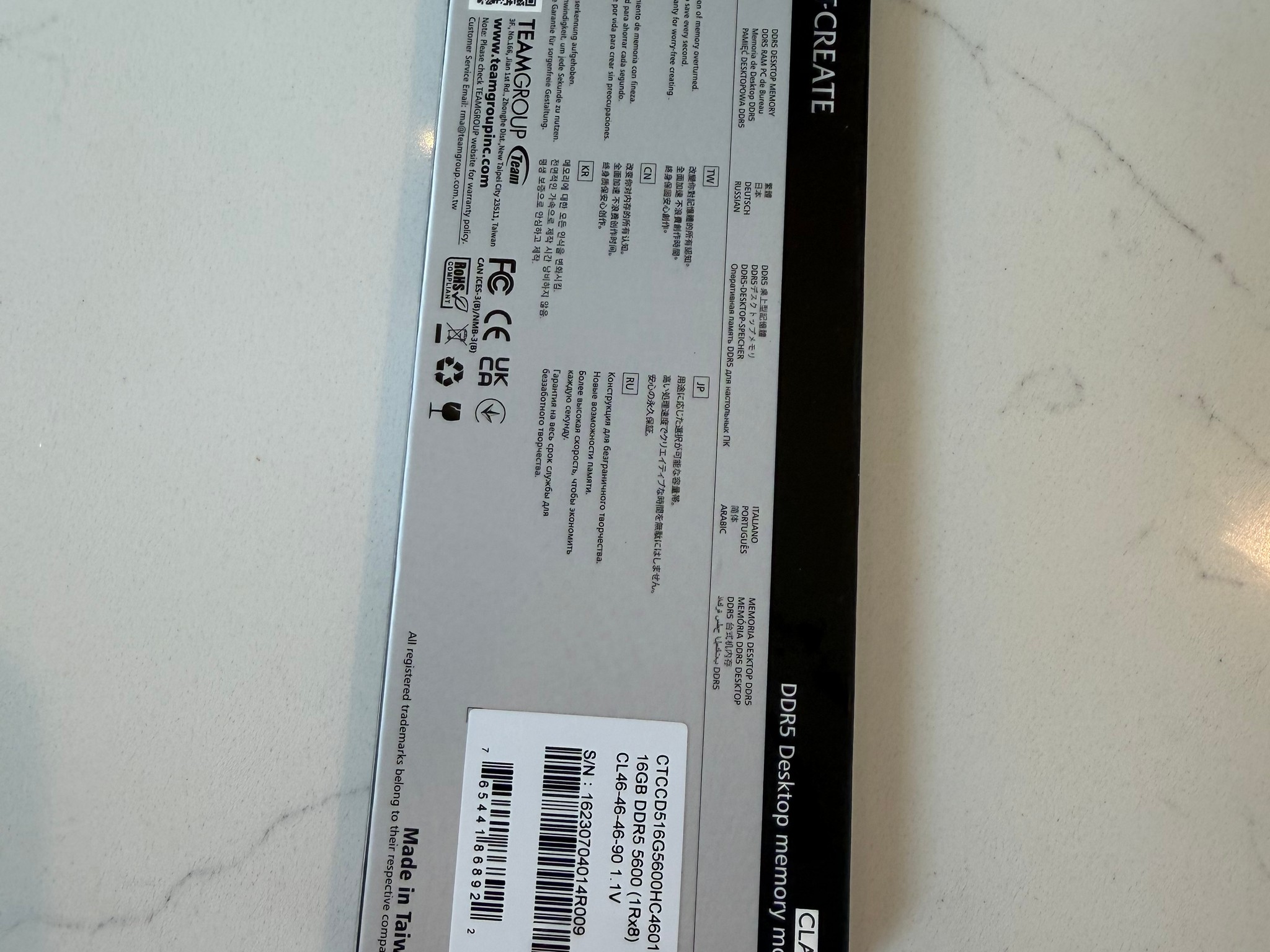 Team Group T-Create 16GB 5600mhz